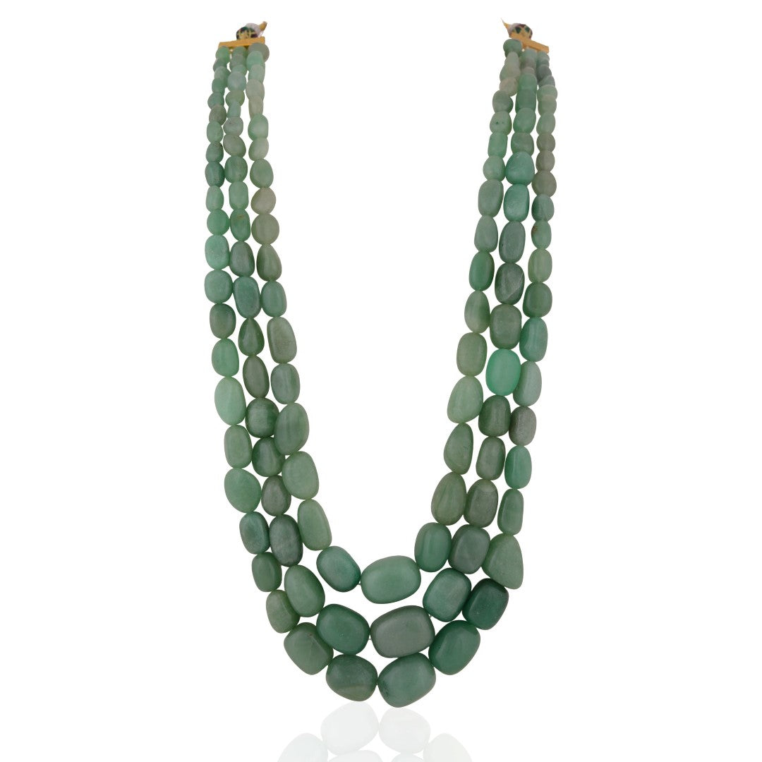 Three Layer Onyx Stone Beads Necklace For Women