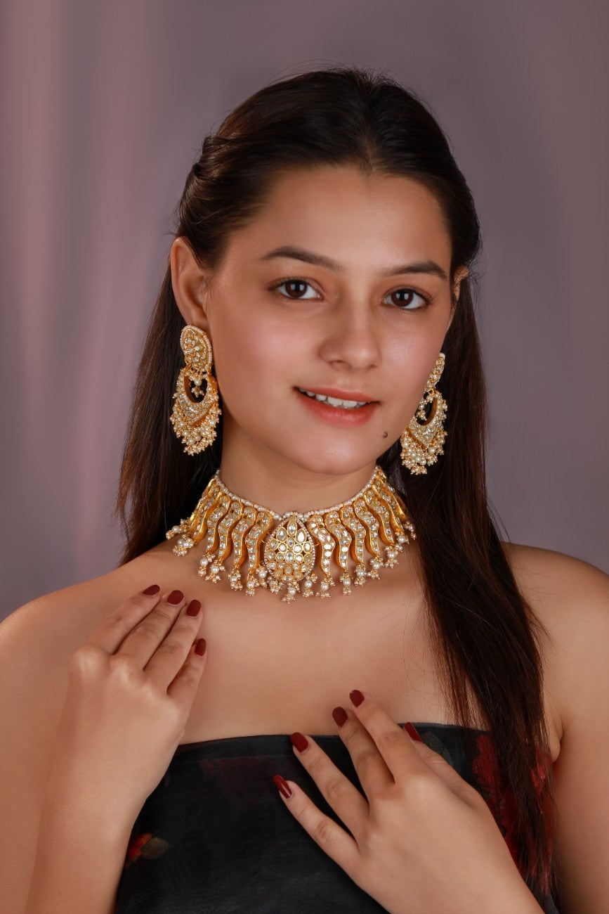 Ethnic Royal pearl Neckalace set