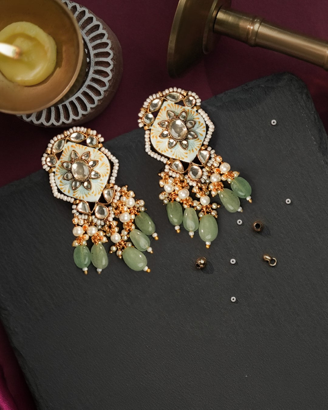 Rajdwadu style delicate festive wear choker set