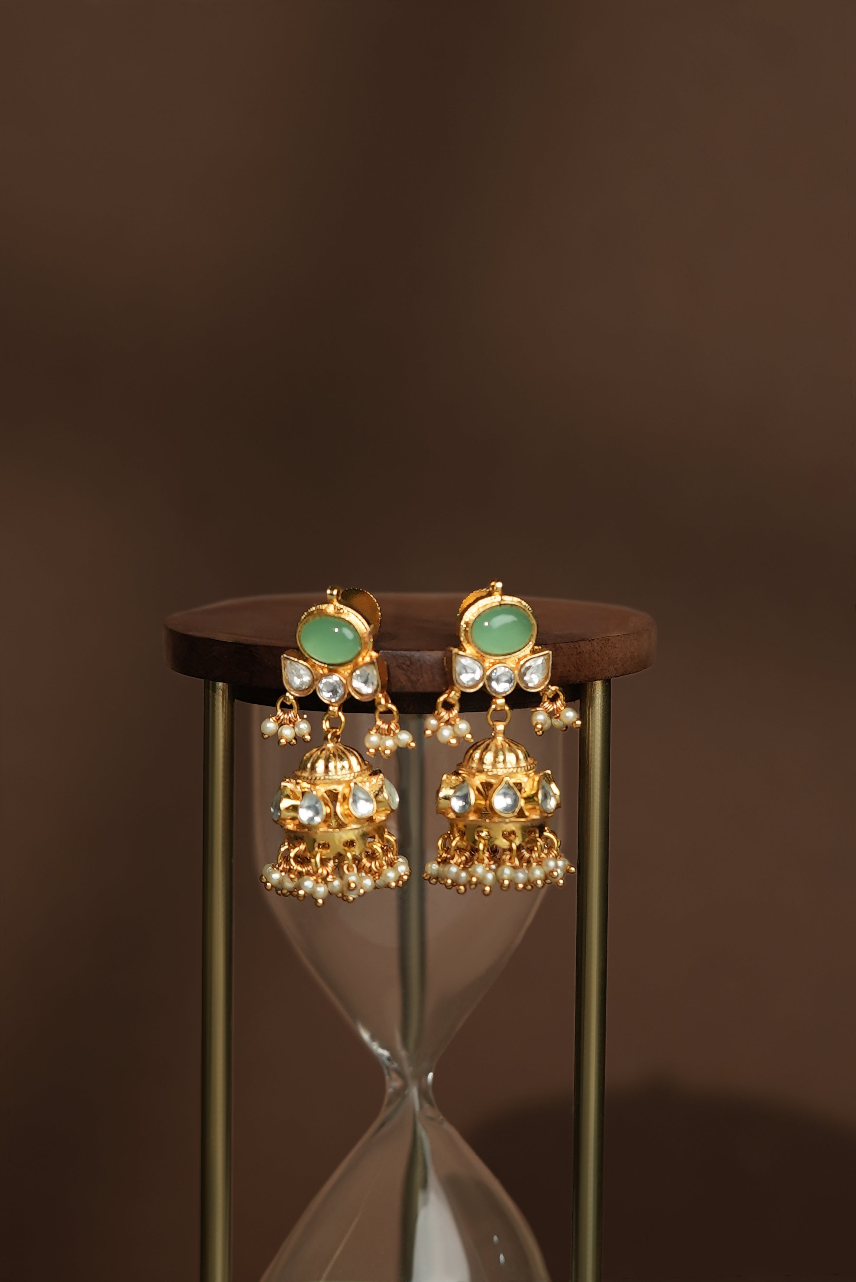 Traditional indian jewellery set with pearl