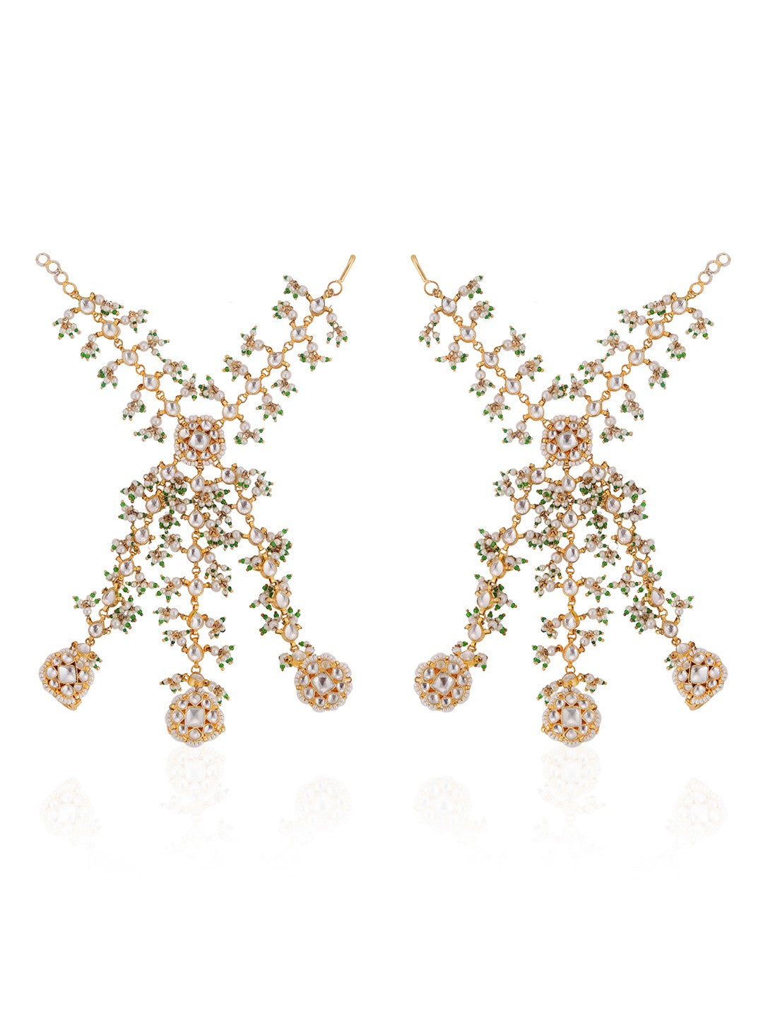 Indian bridal wear three layered hathphool ( pair)