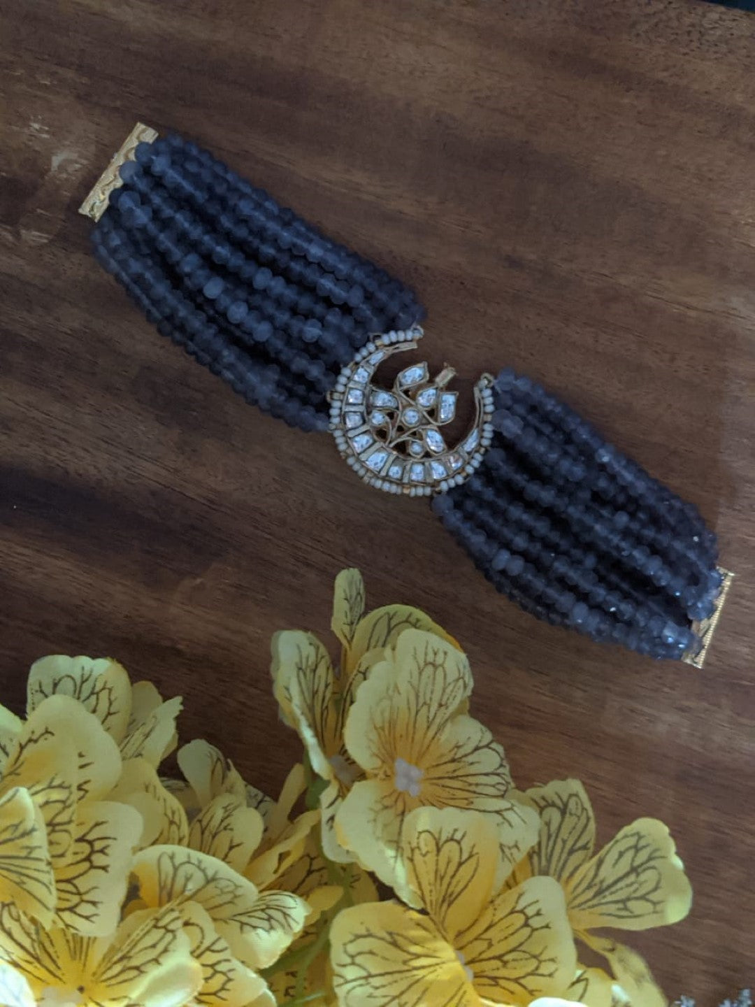 Gold Plated Grey Bracelet