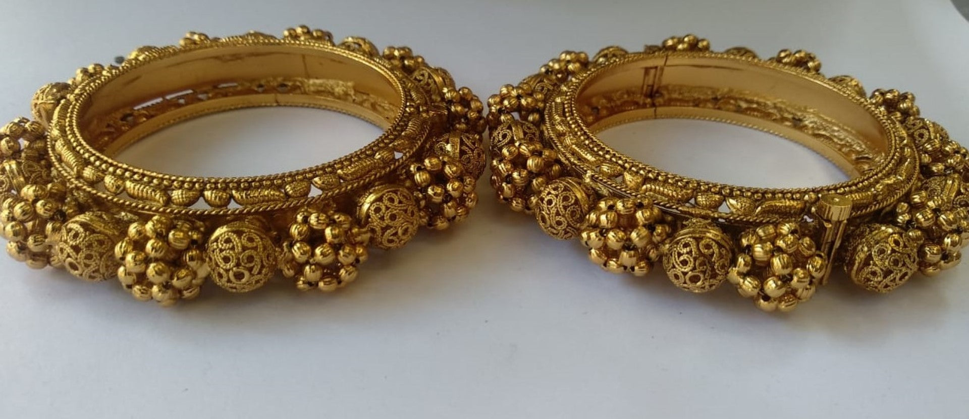 Golden Gajara Bangles ( Pair )