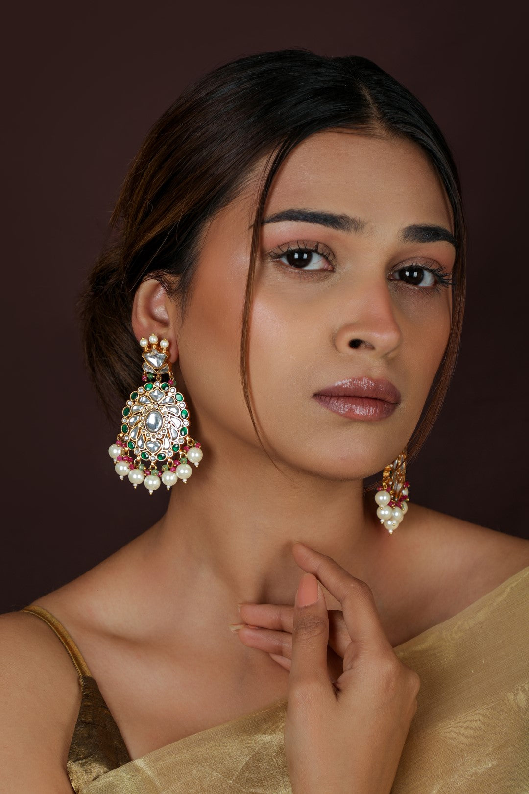 handcrafted in white pear with pastel beads