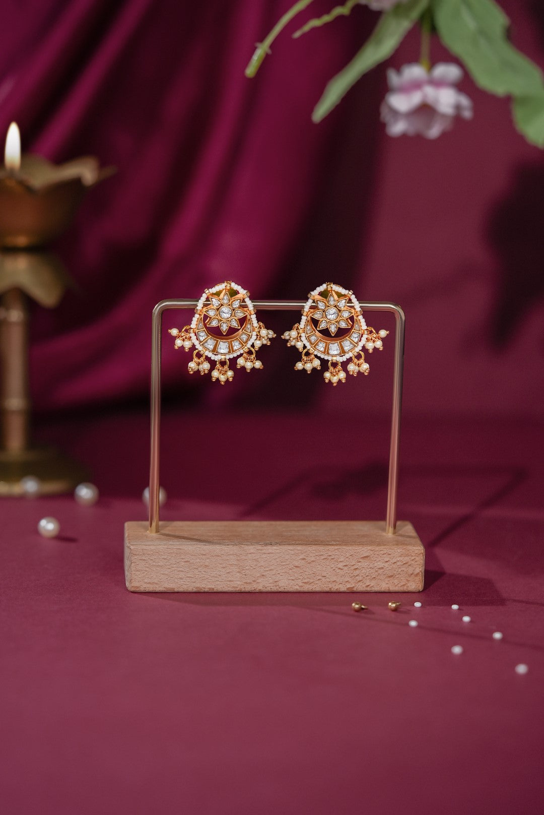 White tiny pearl small studs