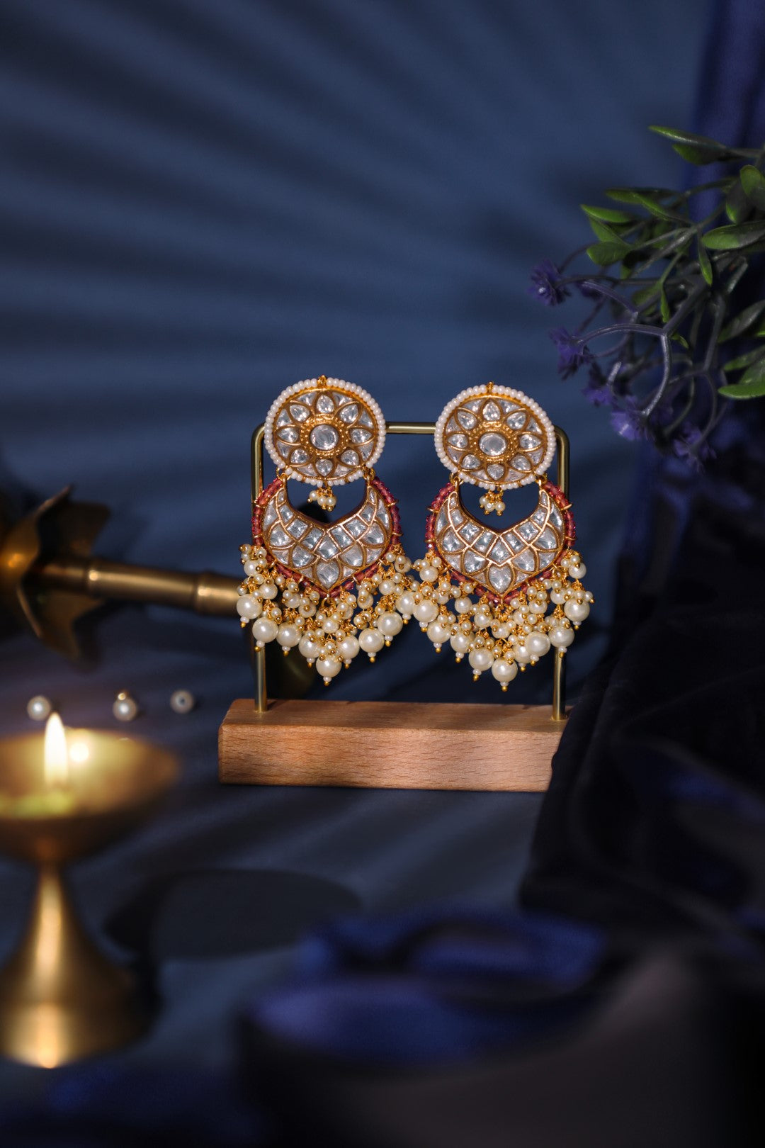 Handcrafted Gold Plated Drop Earrings