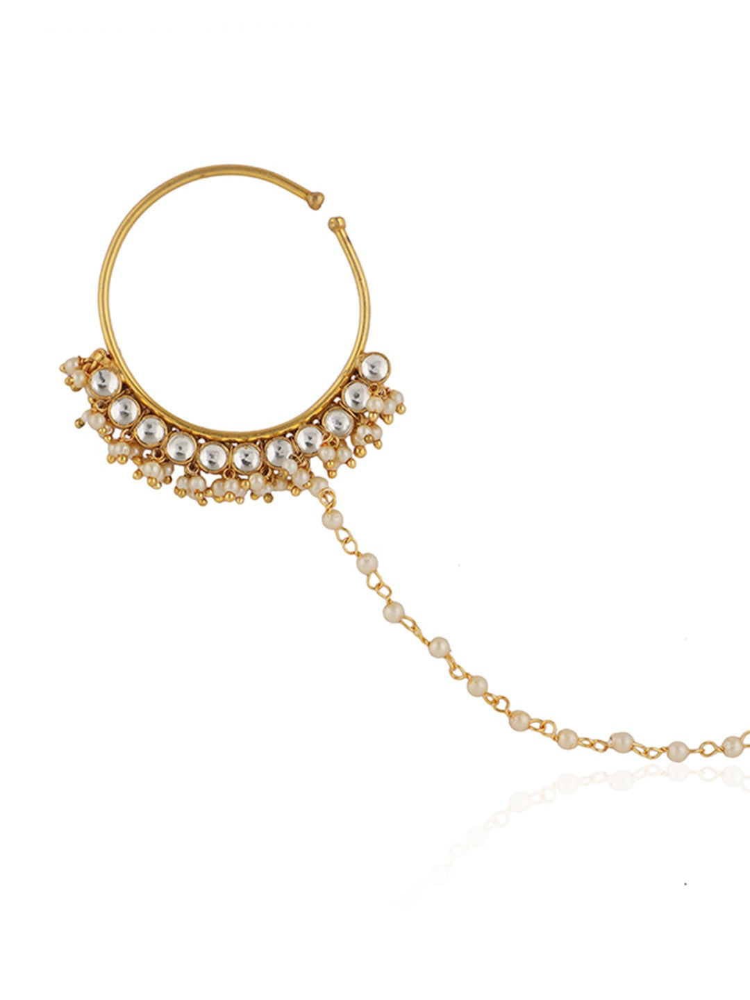 Gold plated handcrafted nath