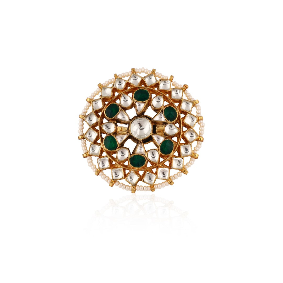 Green gold plated ring