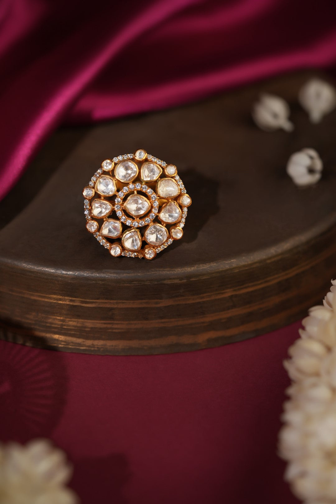 Moissanite adjustable ring