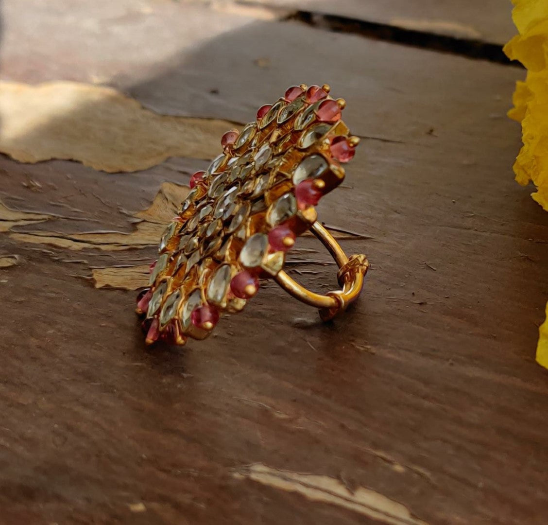 Light Pink Floral Ring