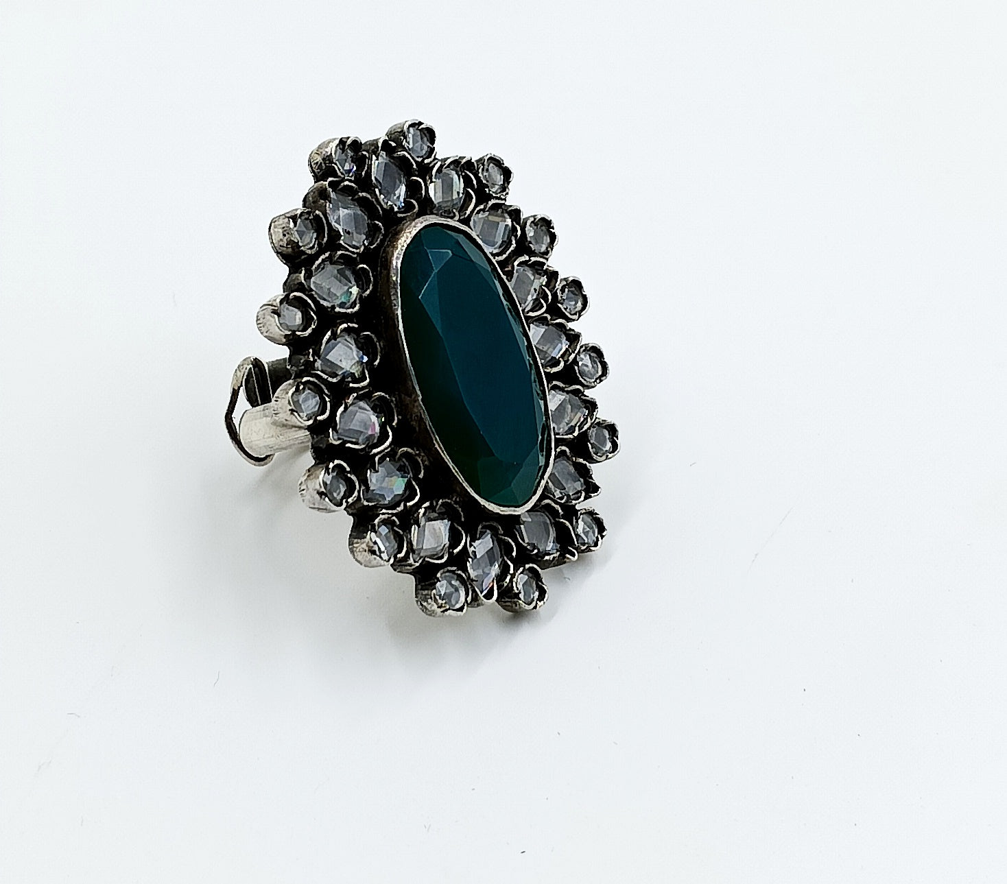Statement Teal Gem Cocktail Ring