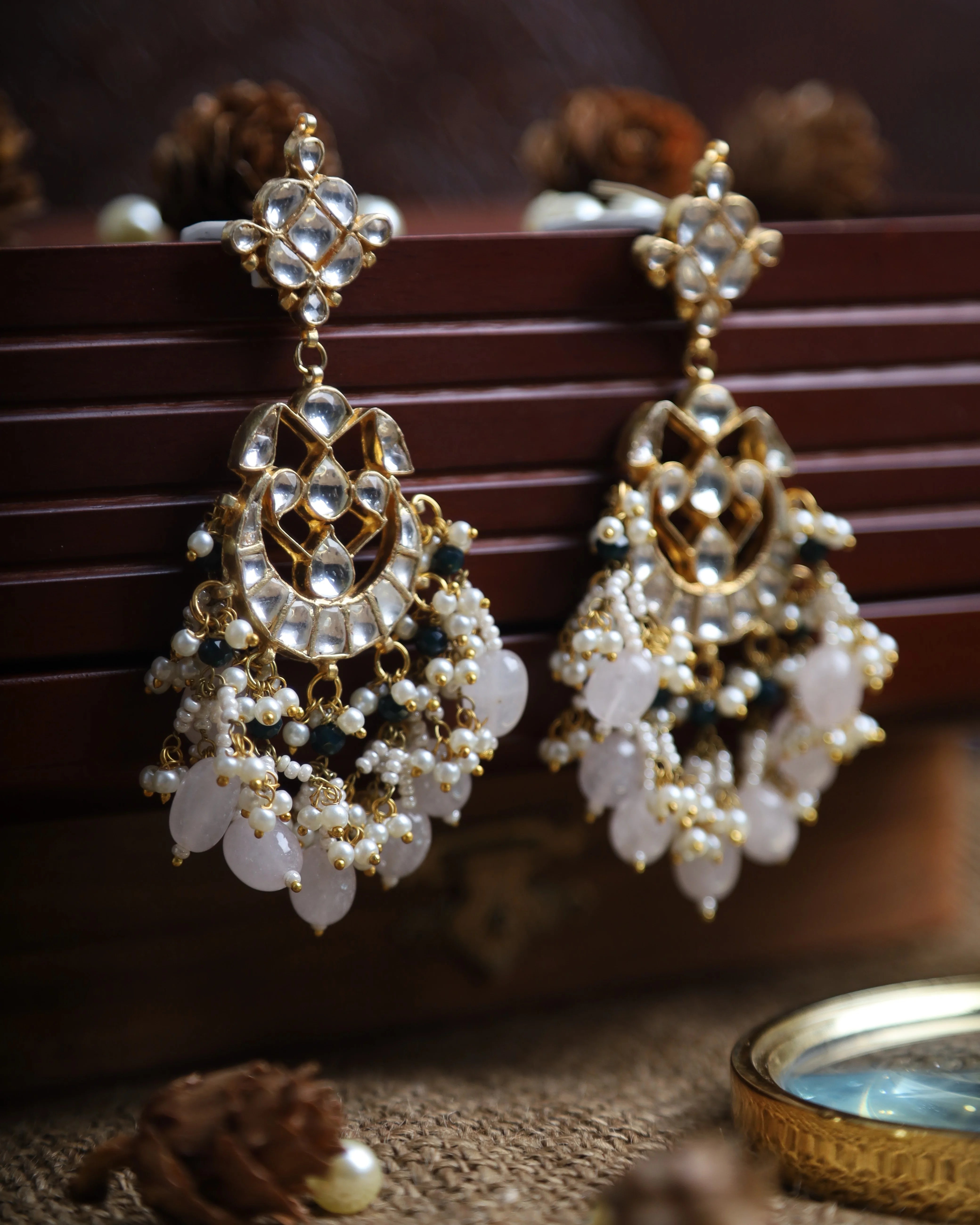 Jadau Kundan Dangler Earrings