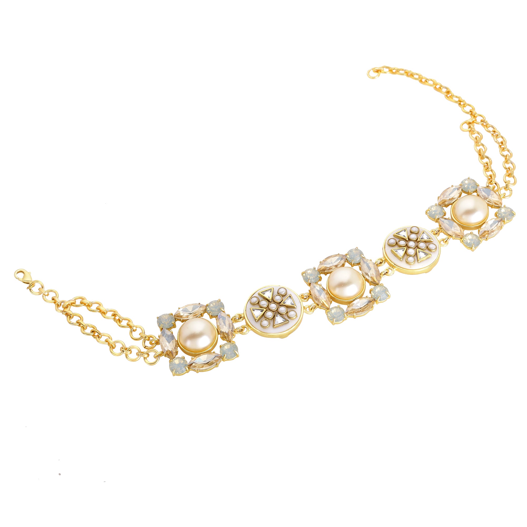 Veda Choker (Mint & Gold)
