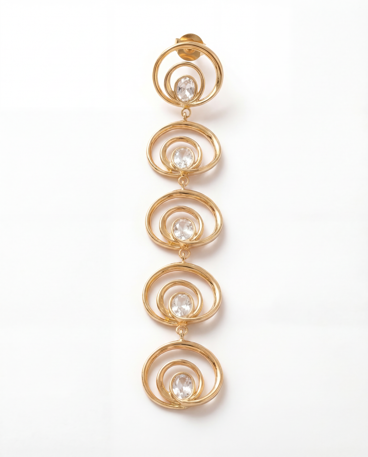 Wave long earrings