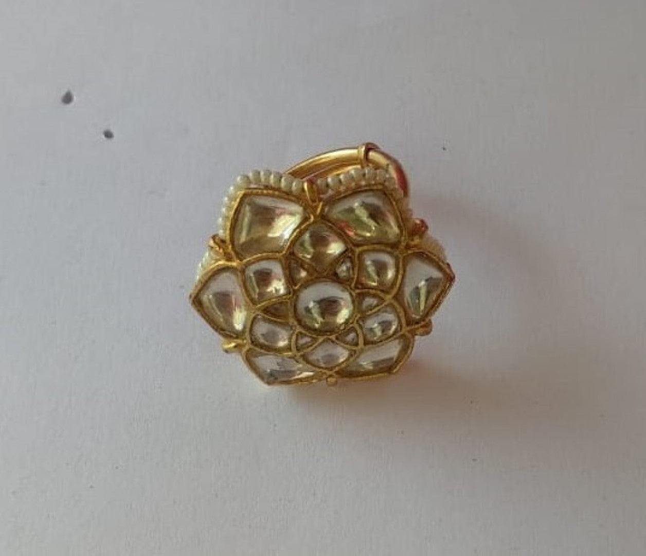 White Small Floral Ring