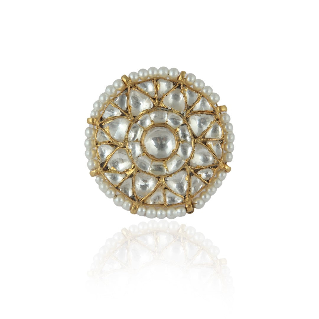 White Jadau Ring