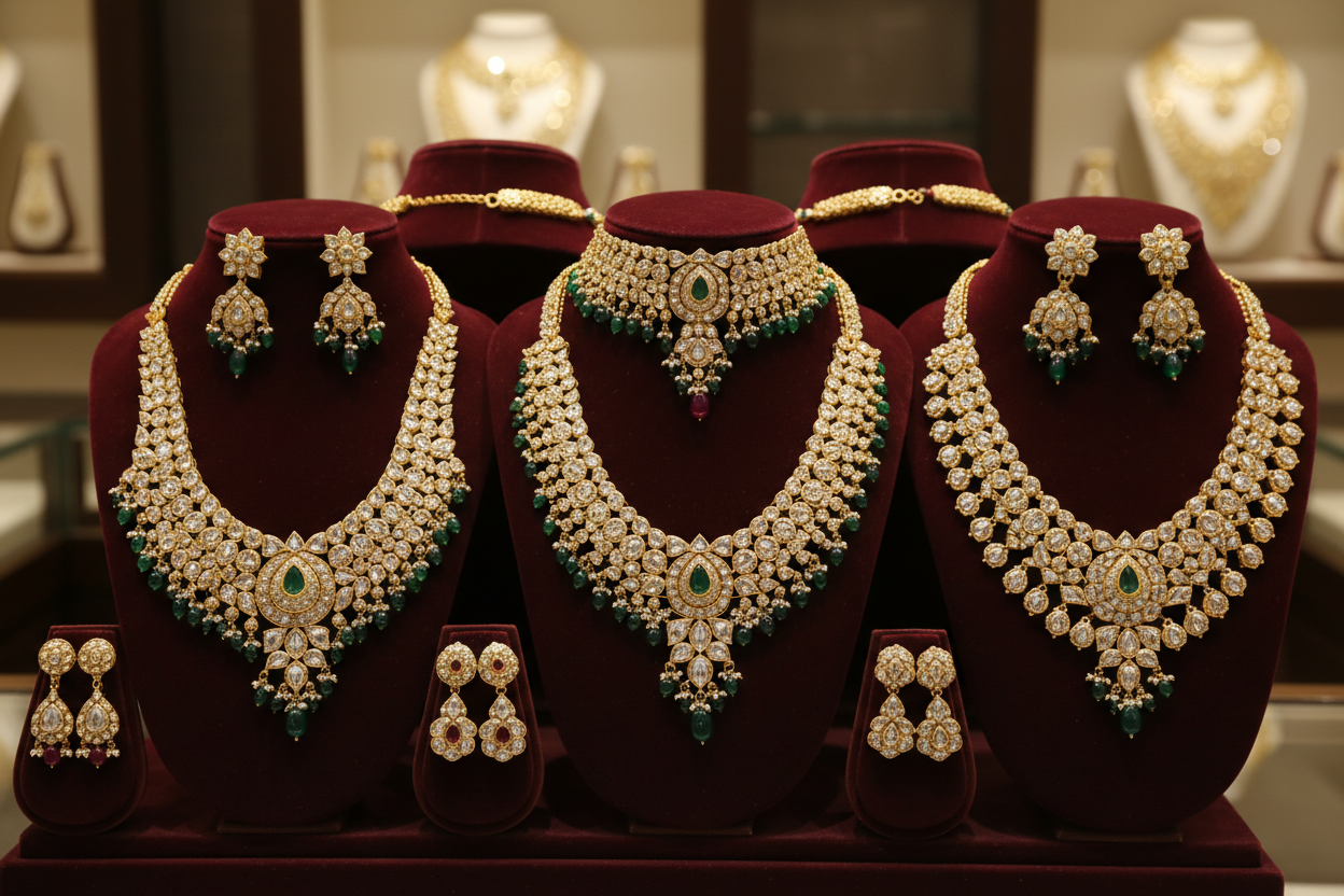 Trending Polki Necklace Sets for Weddings: Shop the Look