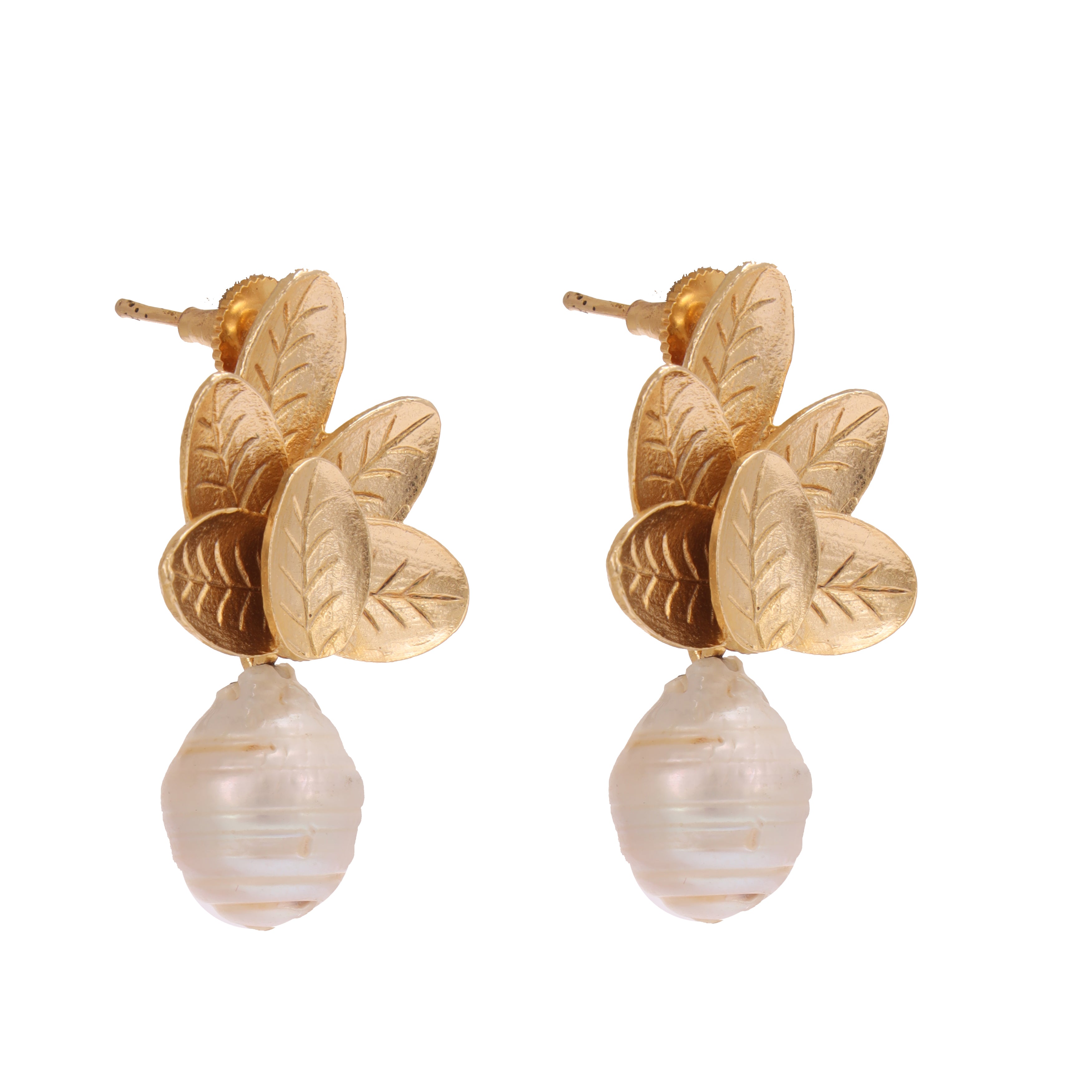 Grace goddess gold earrings