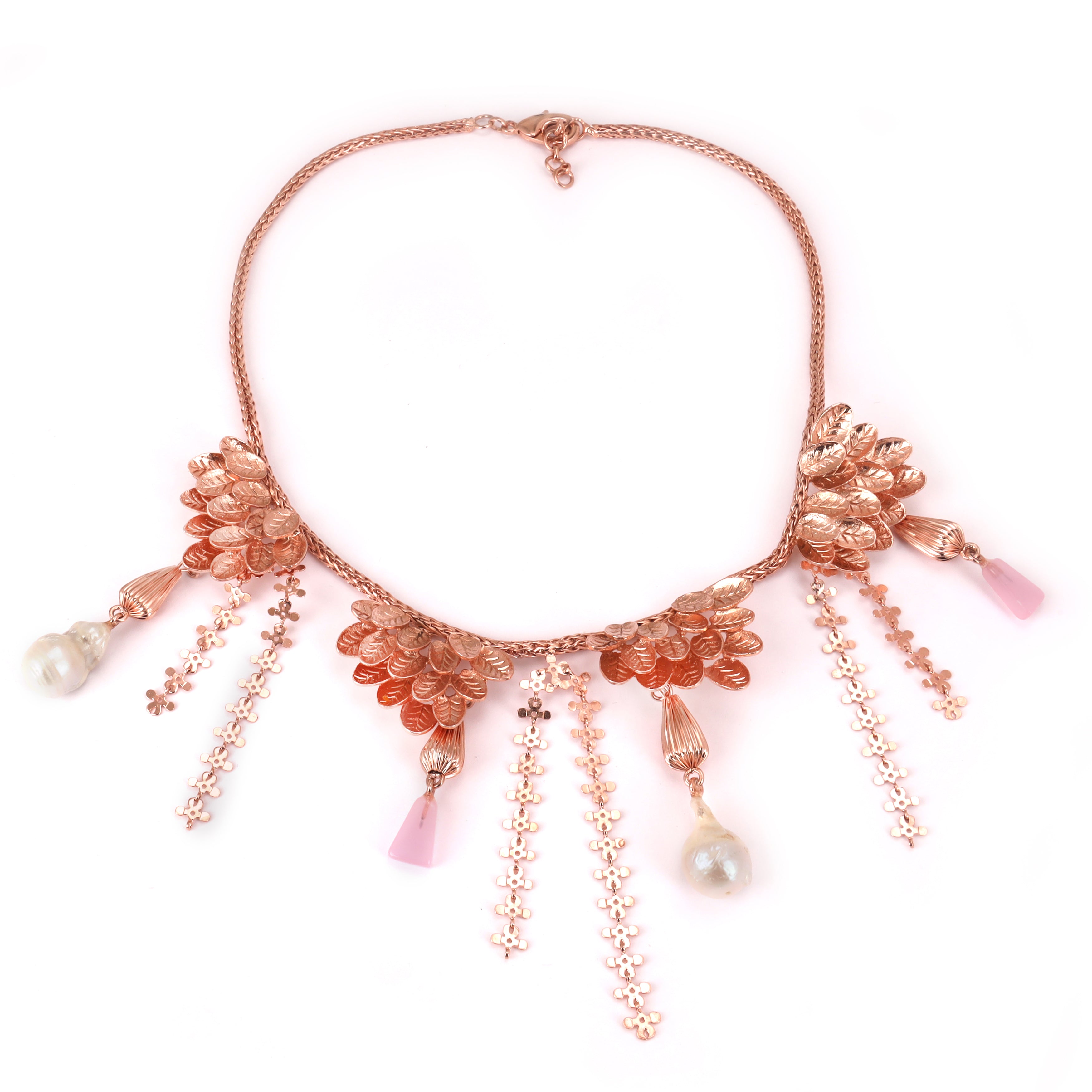 Forest flower rosegold neckpiece