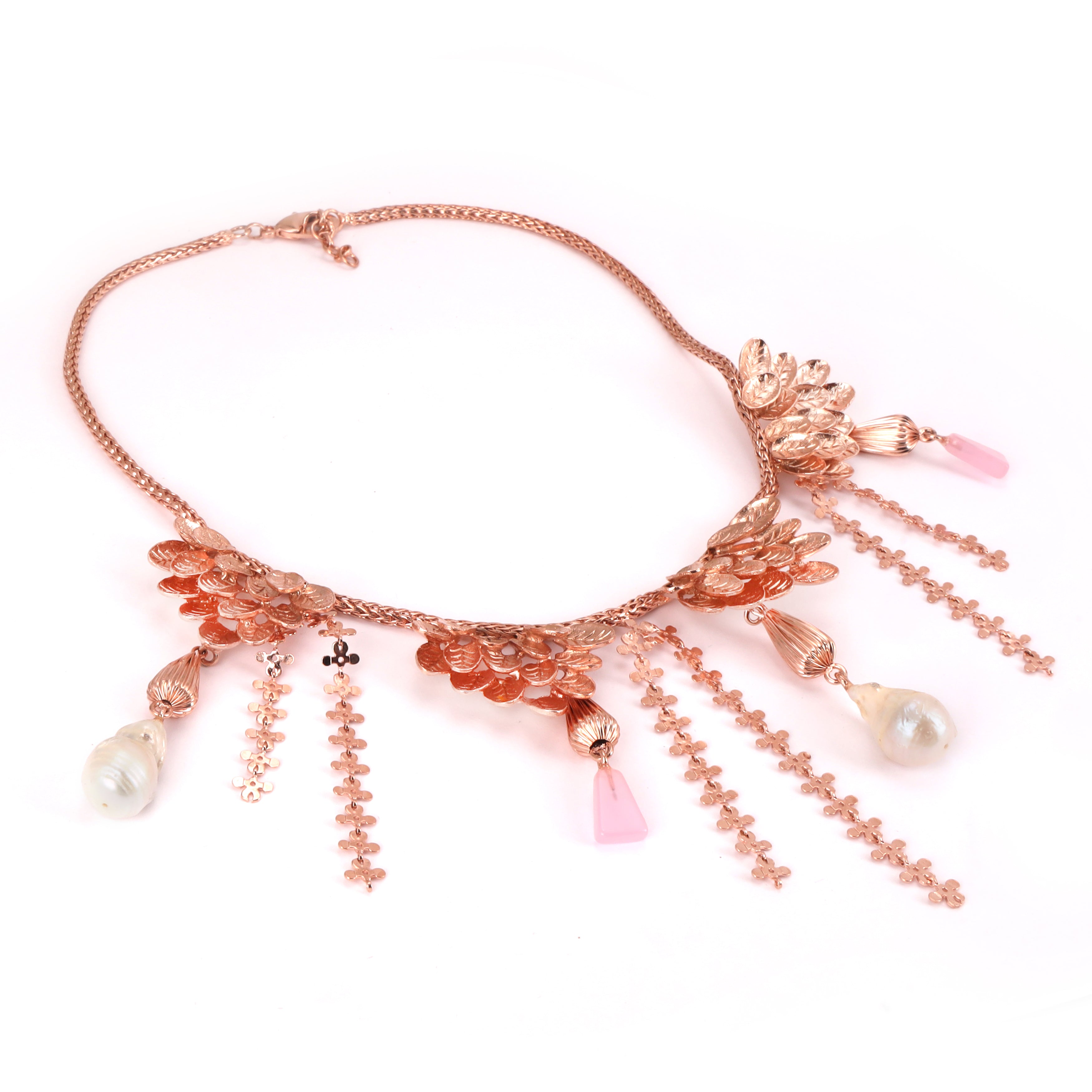 Forest flower rosegold neckpiece
