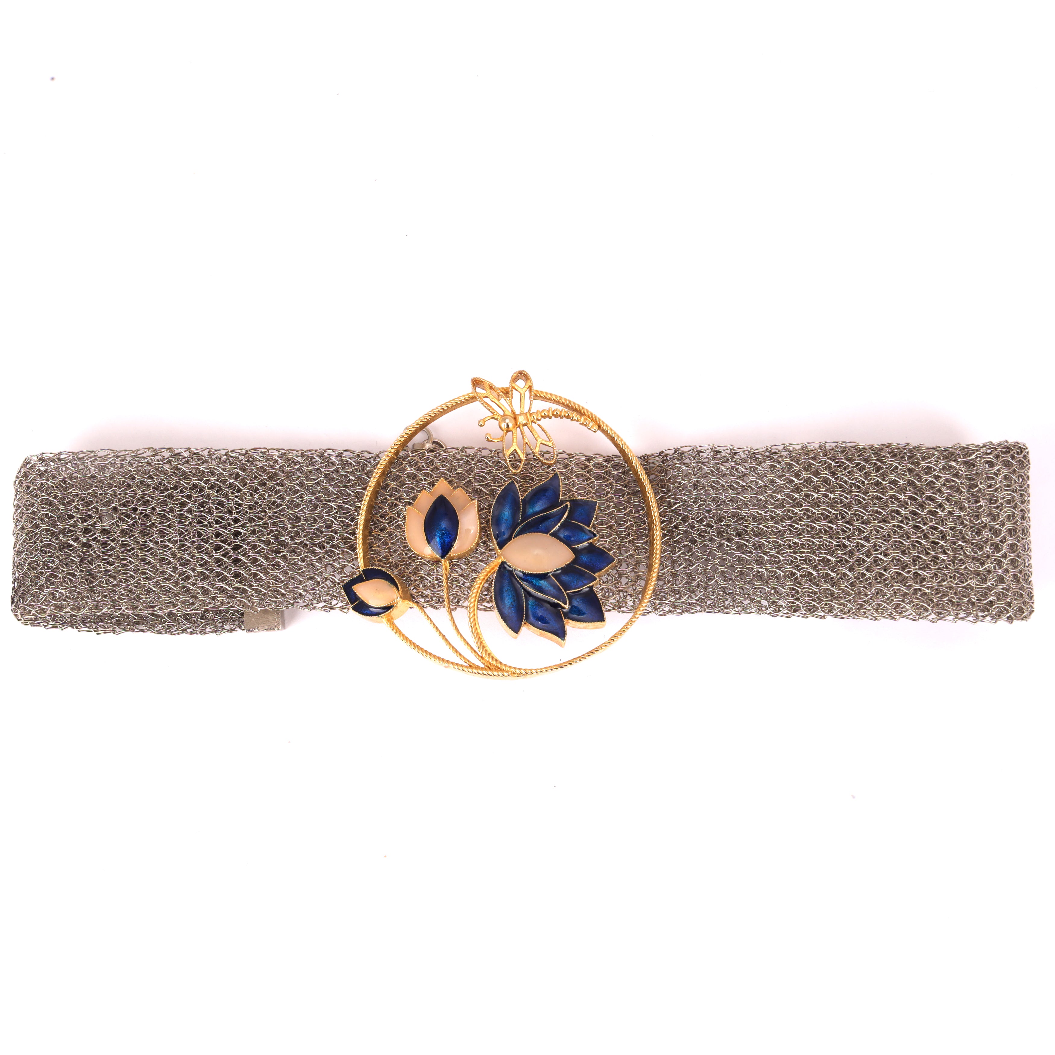 Ethereal midnight weave lotus choker