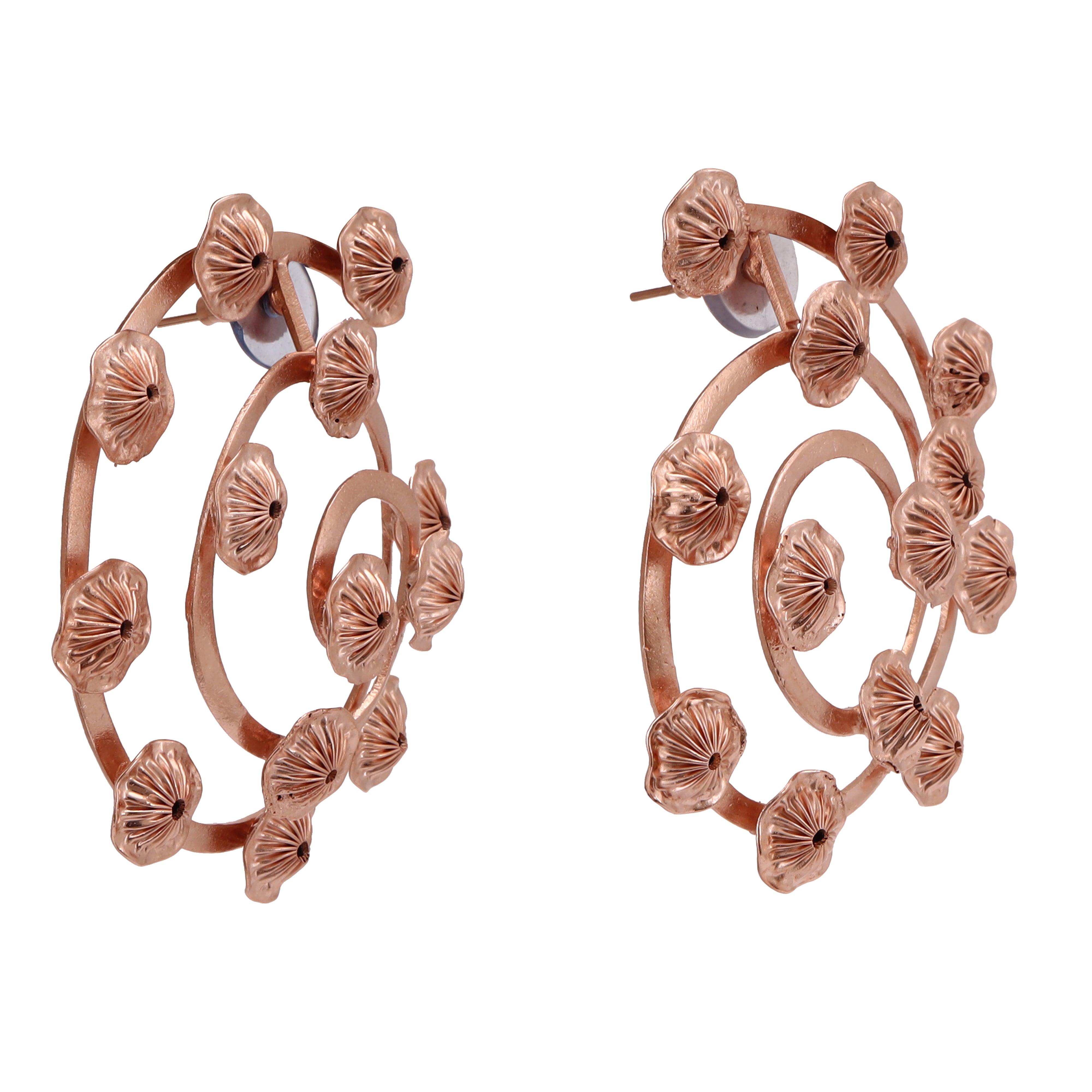 Oyster rose shell earrings