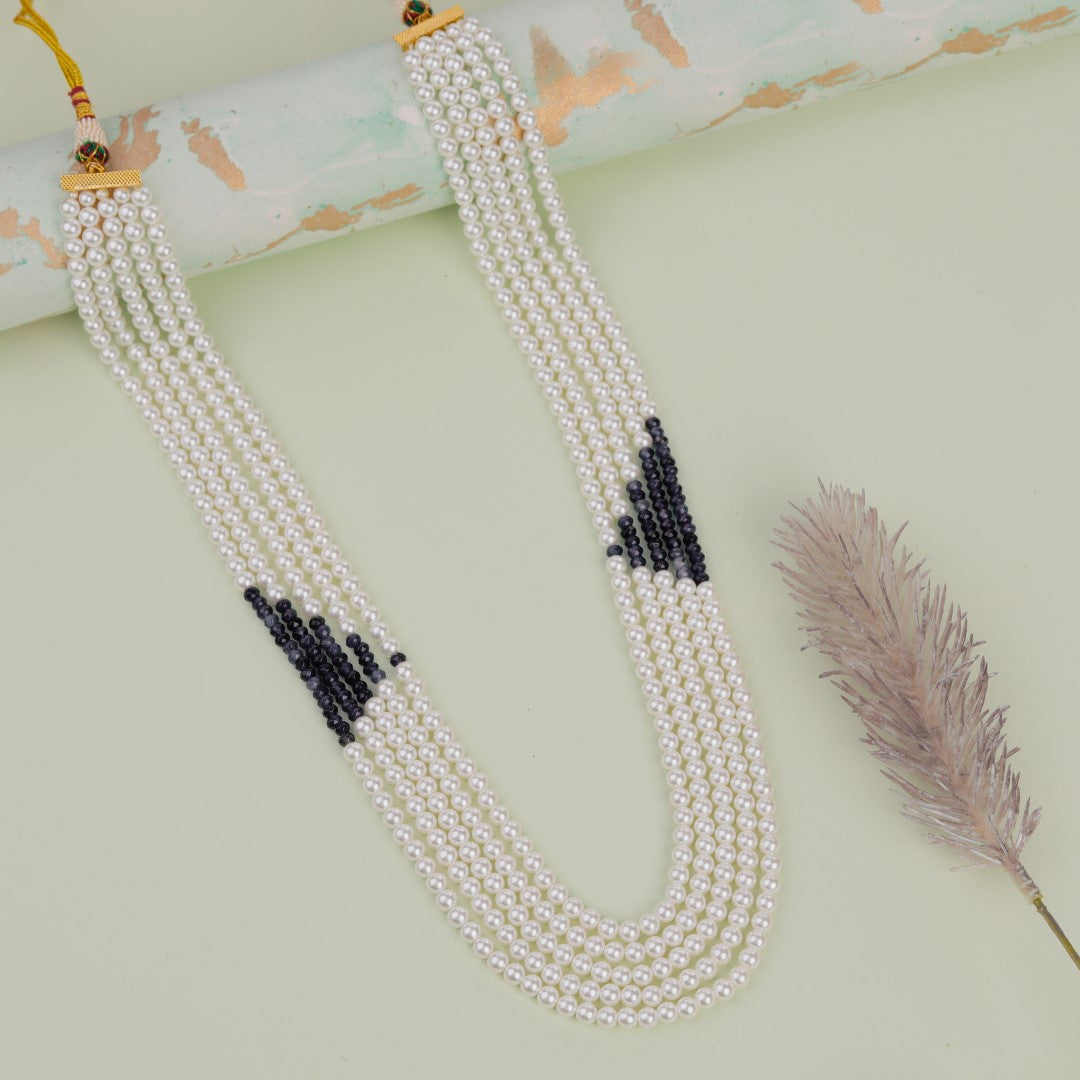 Blue Saphire Beads Traditional Wear Maala For Women