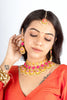 Mustard Bloom Silk Thread Embroidered Necklace