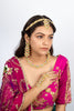 Mint Petal & Lotus Pink Embroidered Haldi Necklace