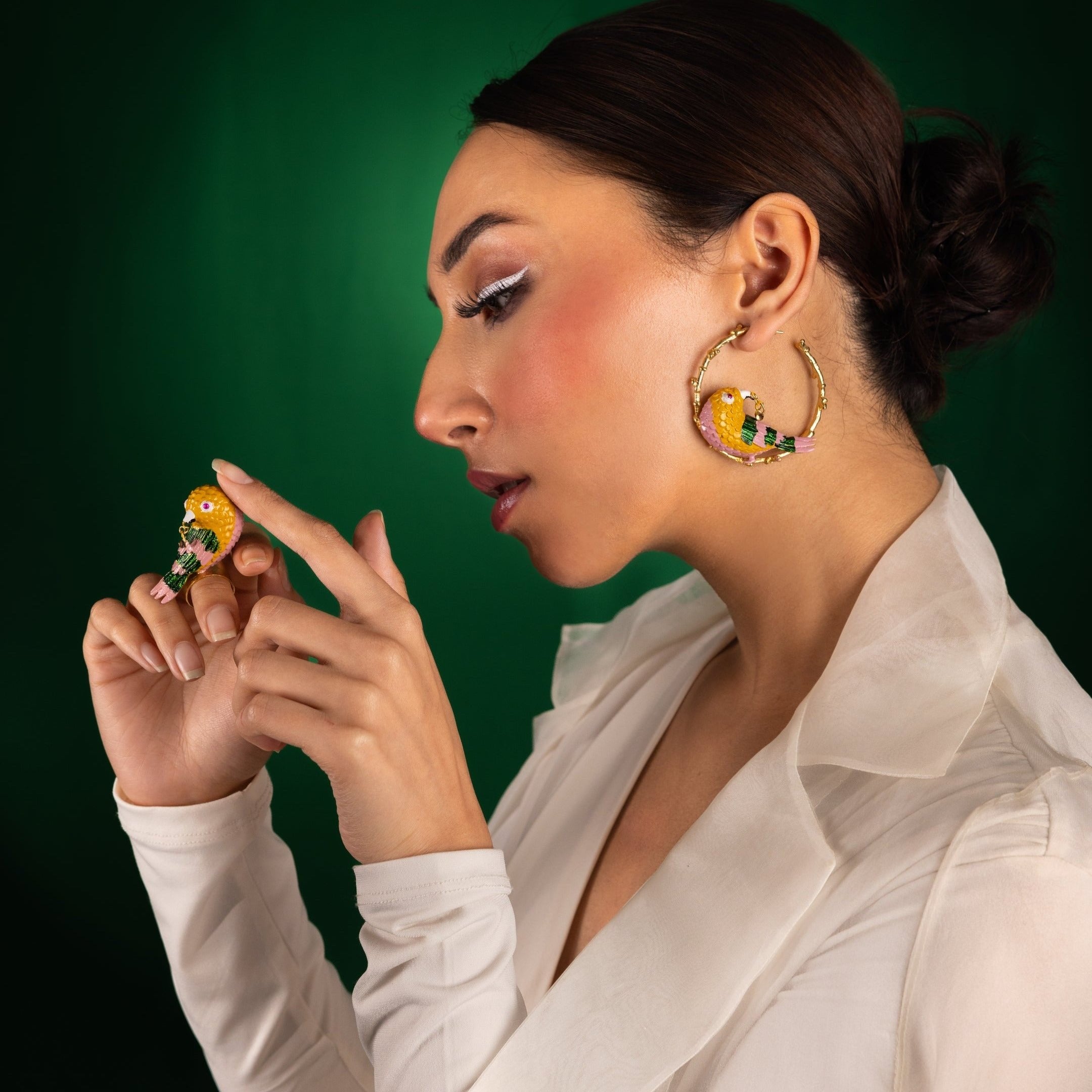 The quiescent bird earrings