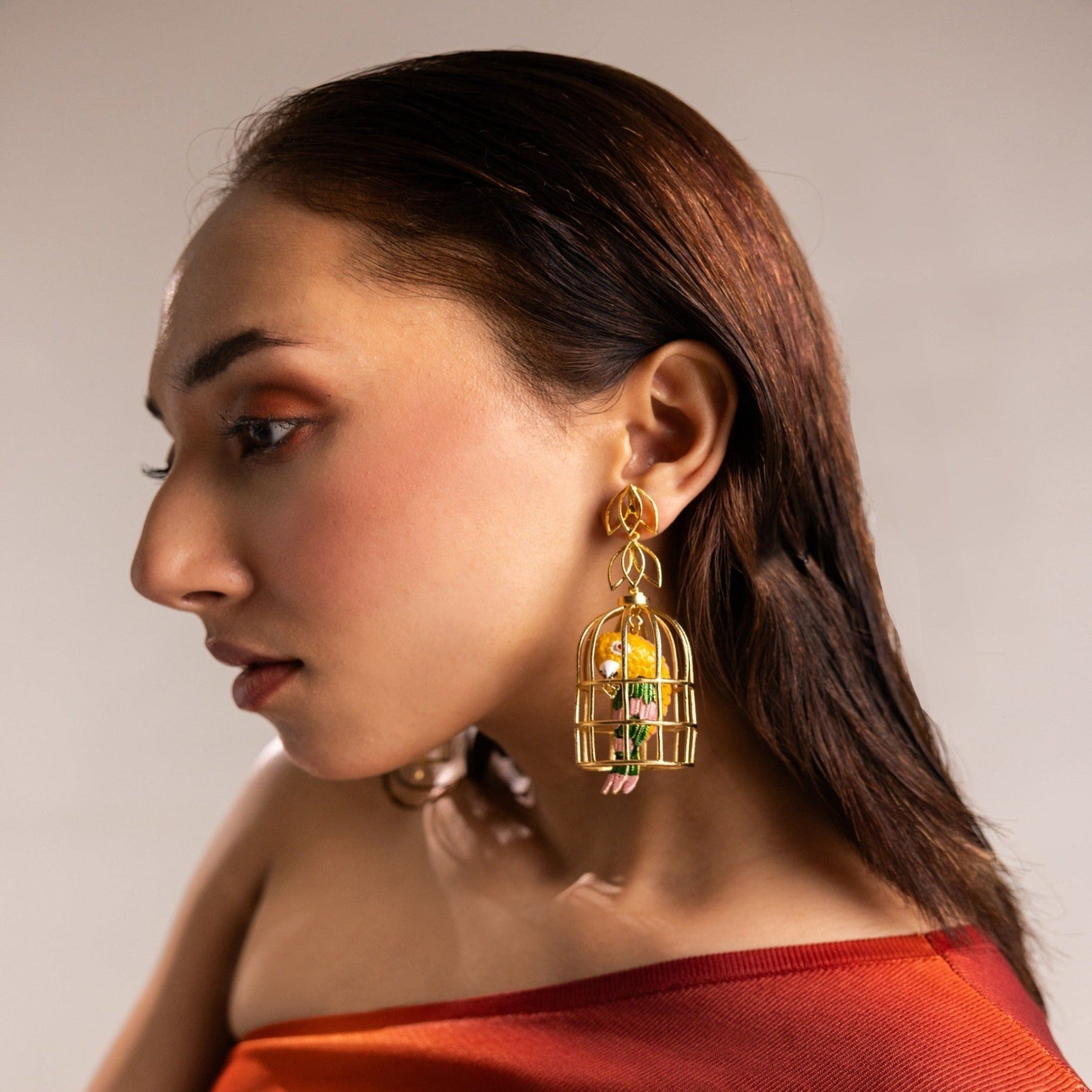 Caged fantasies earrings