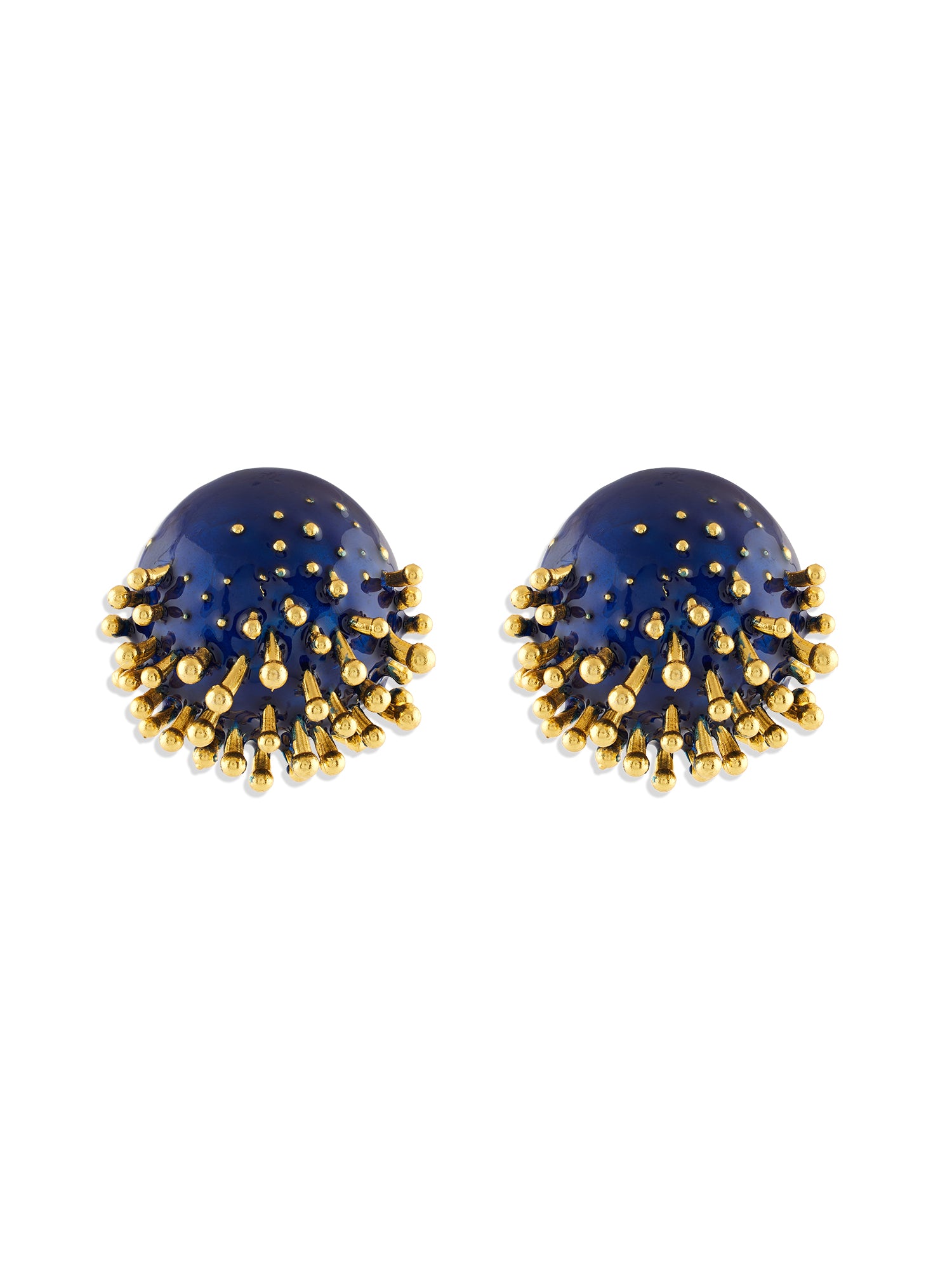 Vine Round Studs (Blue)