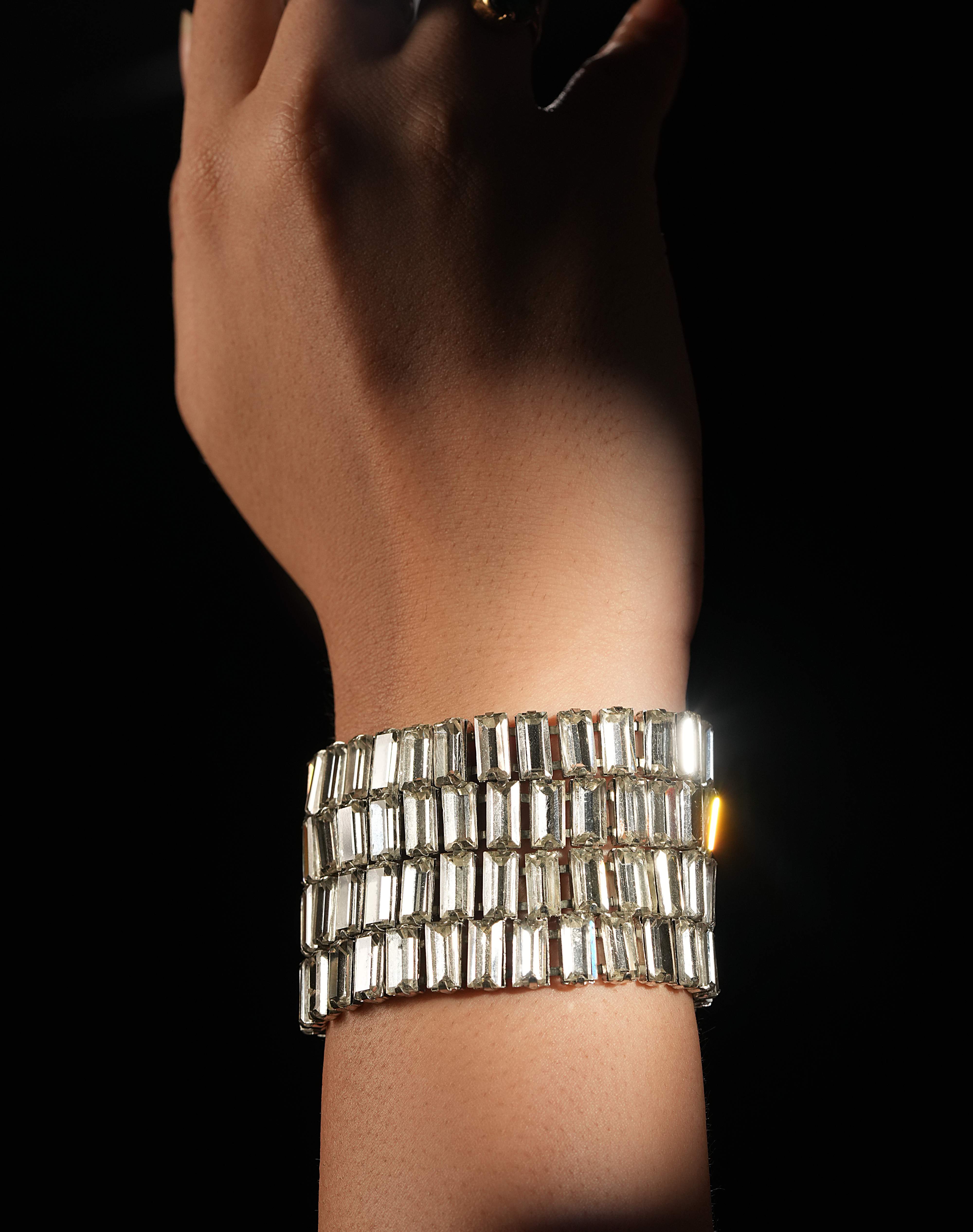 Multi-Row Crystal Link Bracelet 2