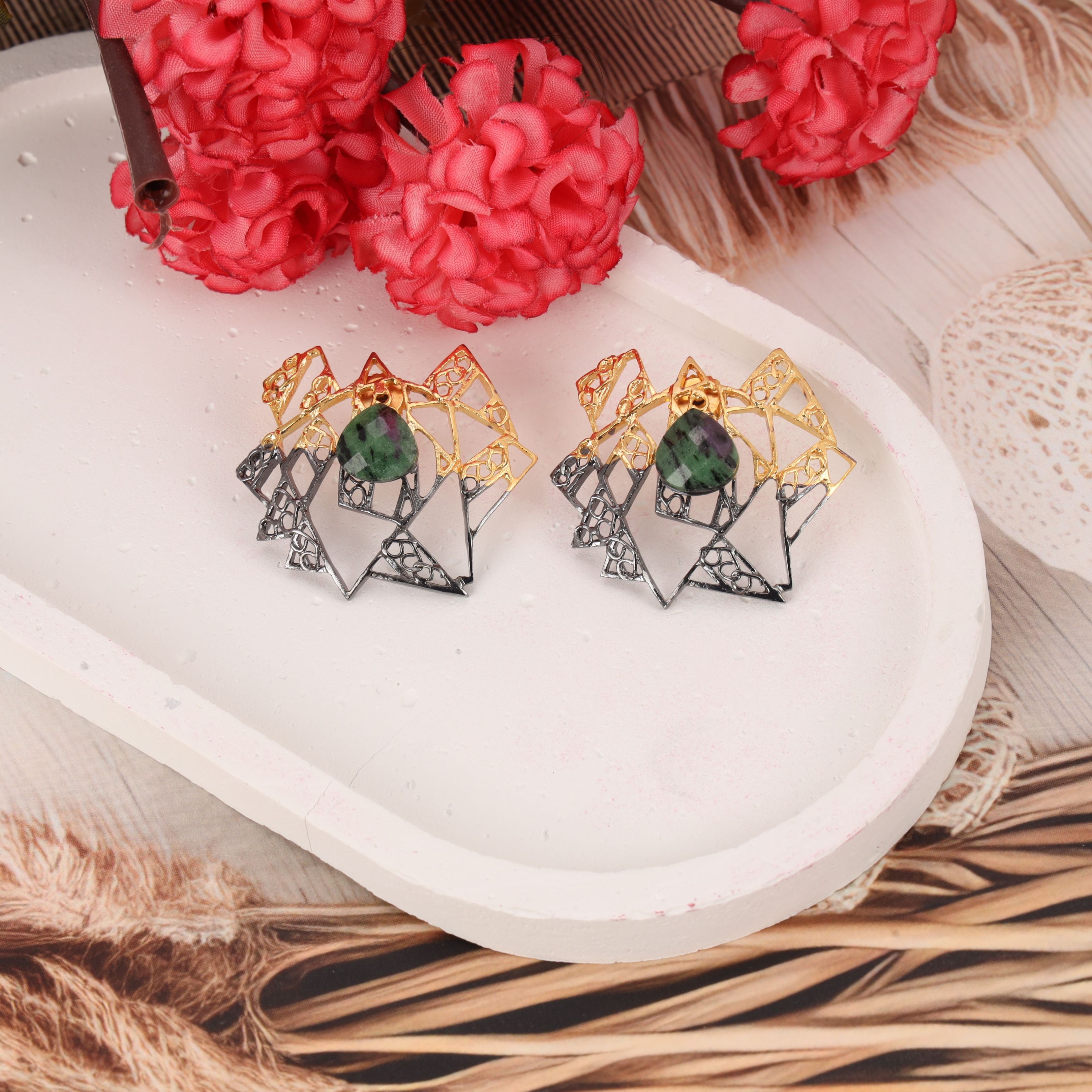 Titilating triangles small  earrings