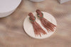 rosegold cascade earrings (green)