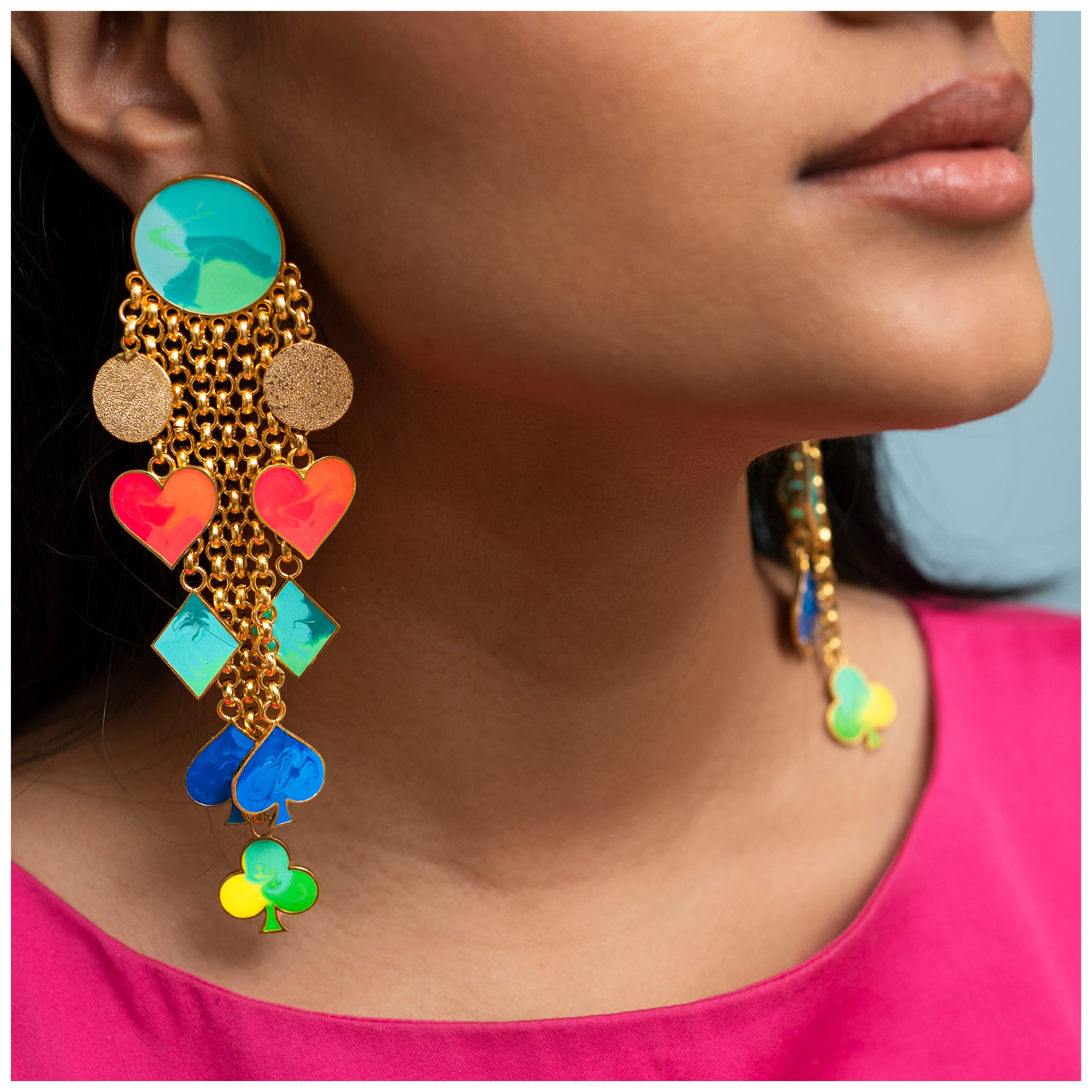La fortuna earrings turq