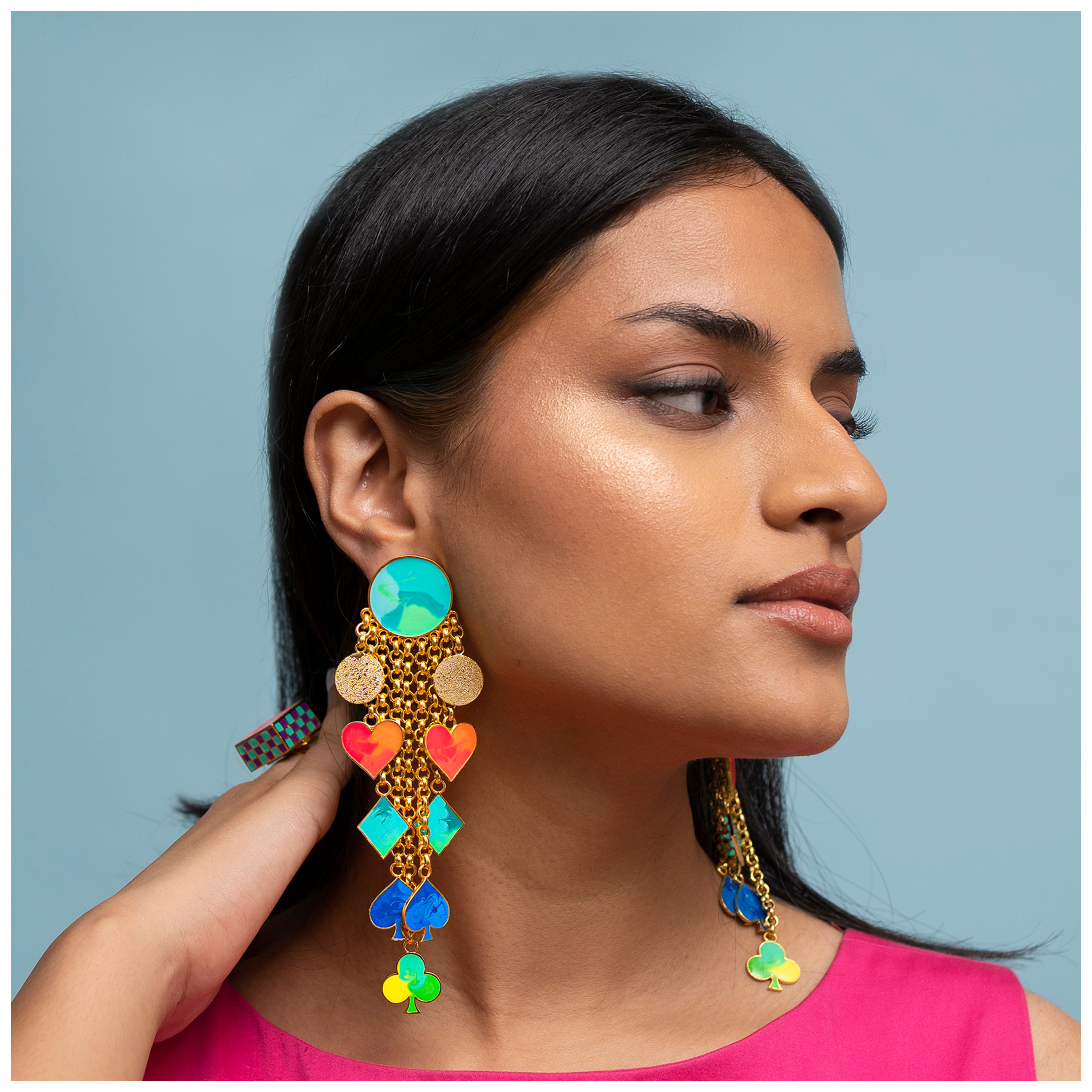La fortuna earrings turq