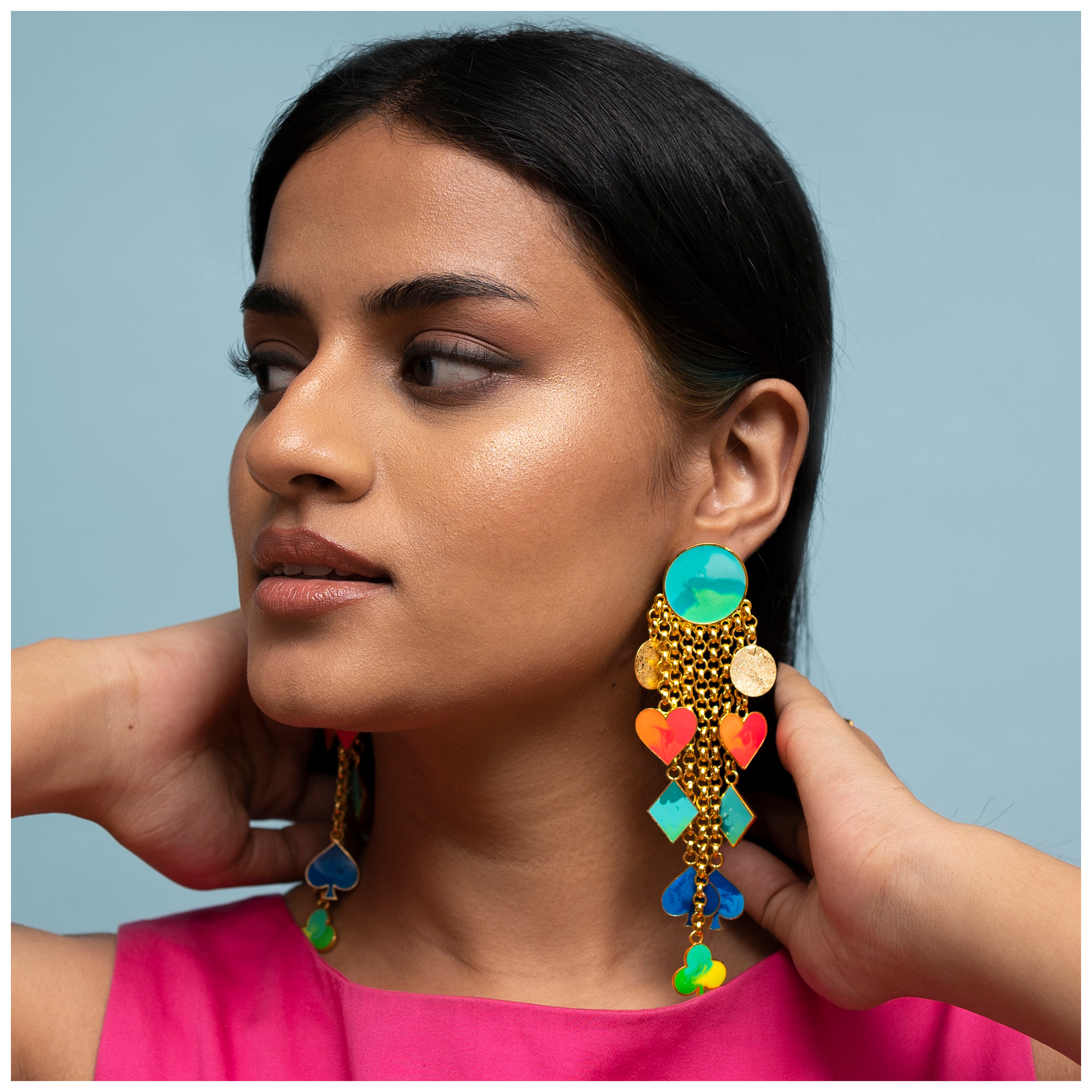 La fortuna earrings turq