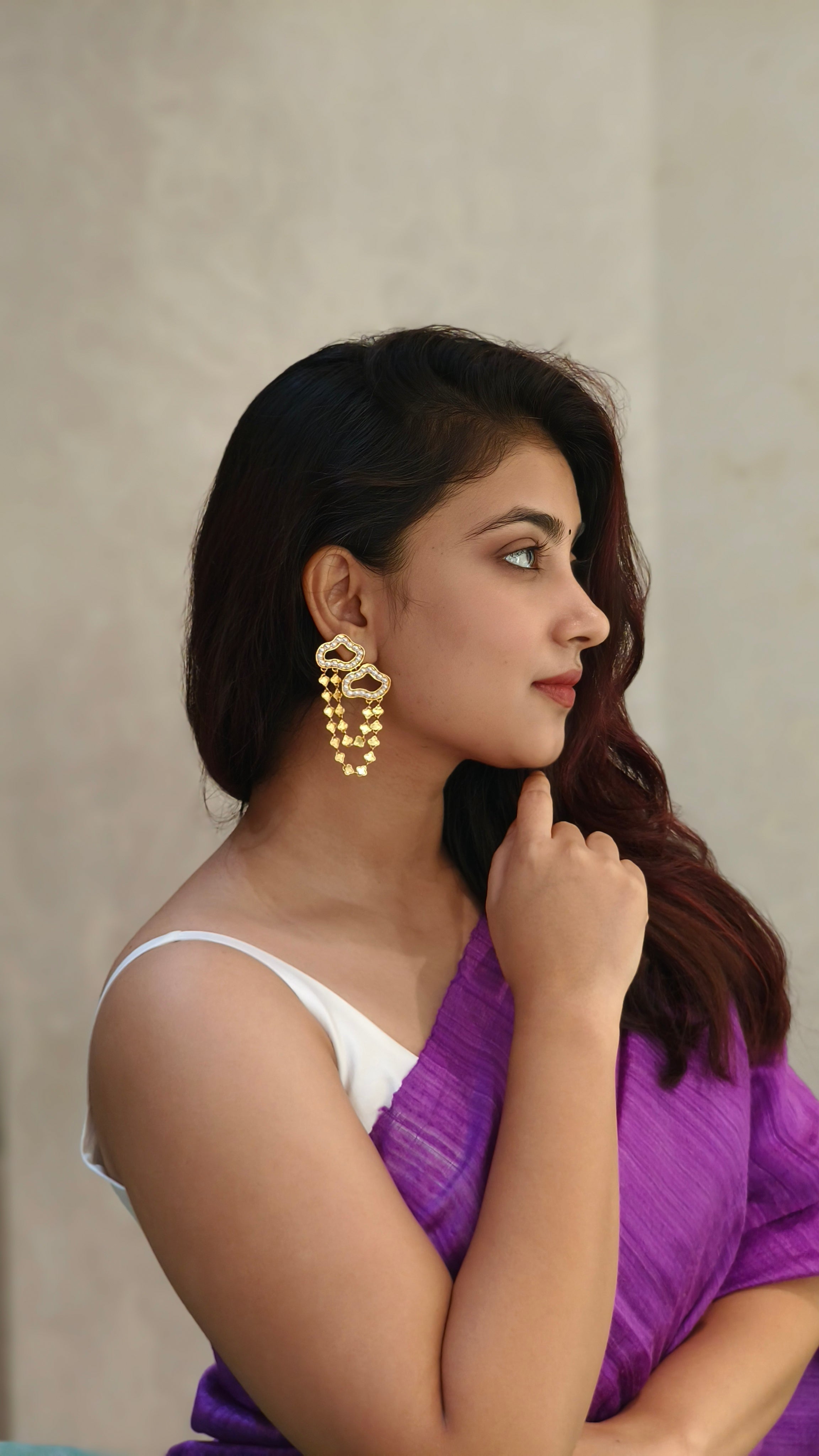 Moti saaz earrings