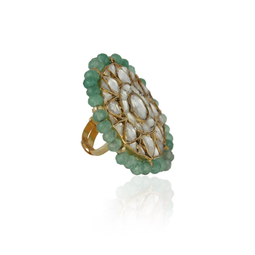 Sea Green Floral Ring
