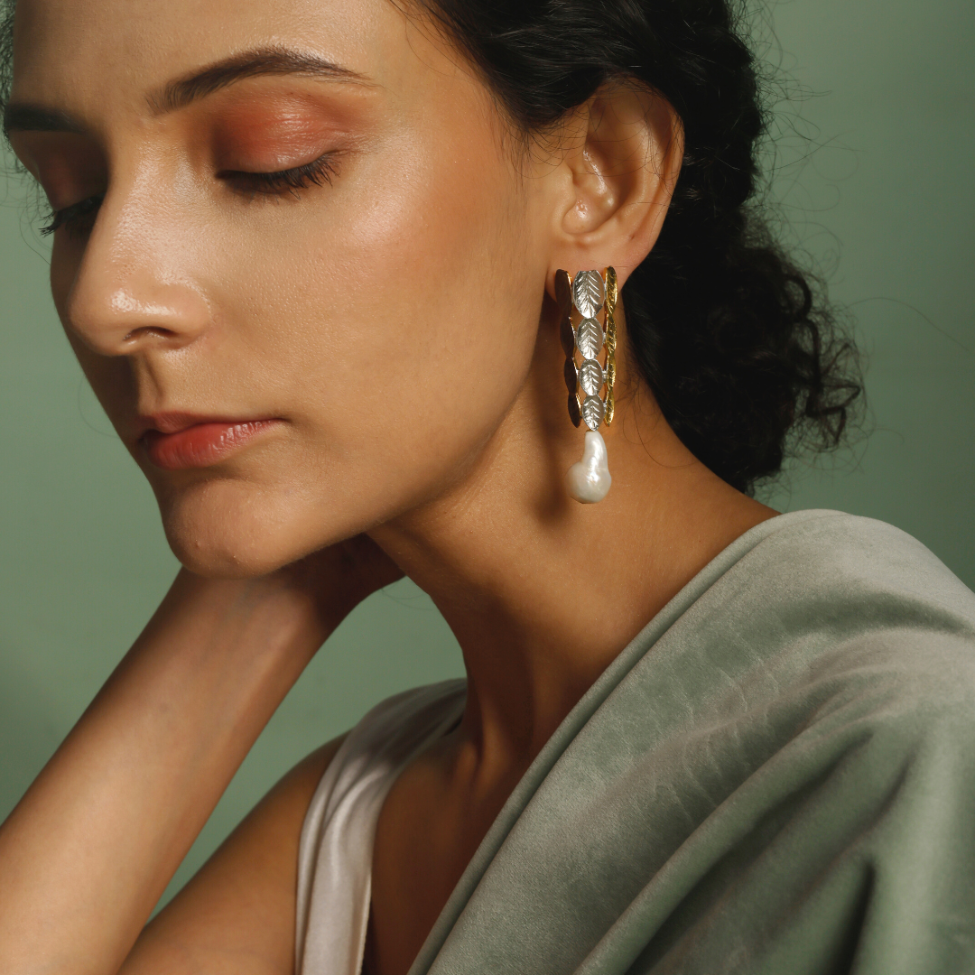 Dimensional baroque earrings