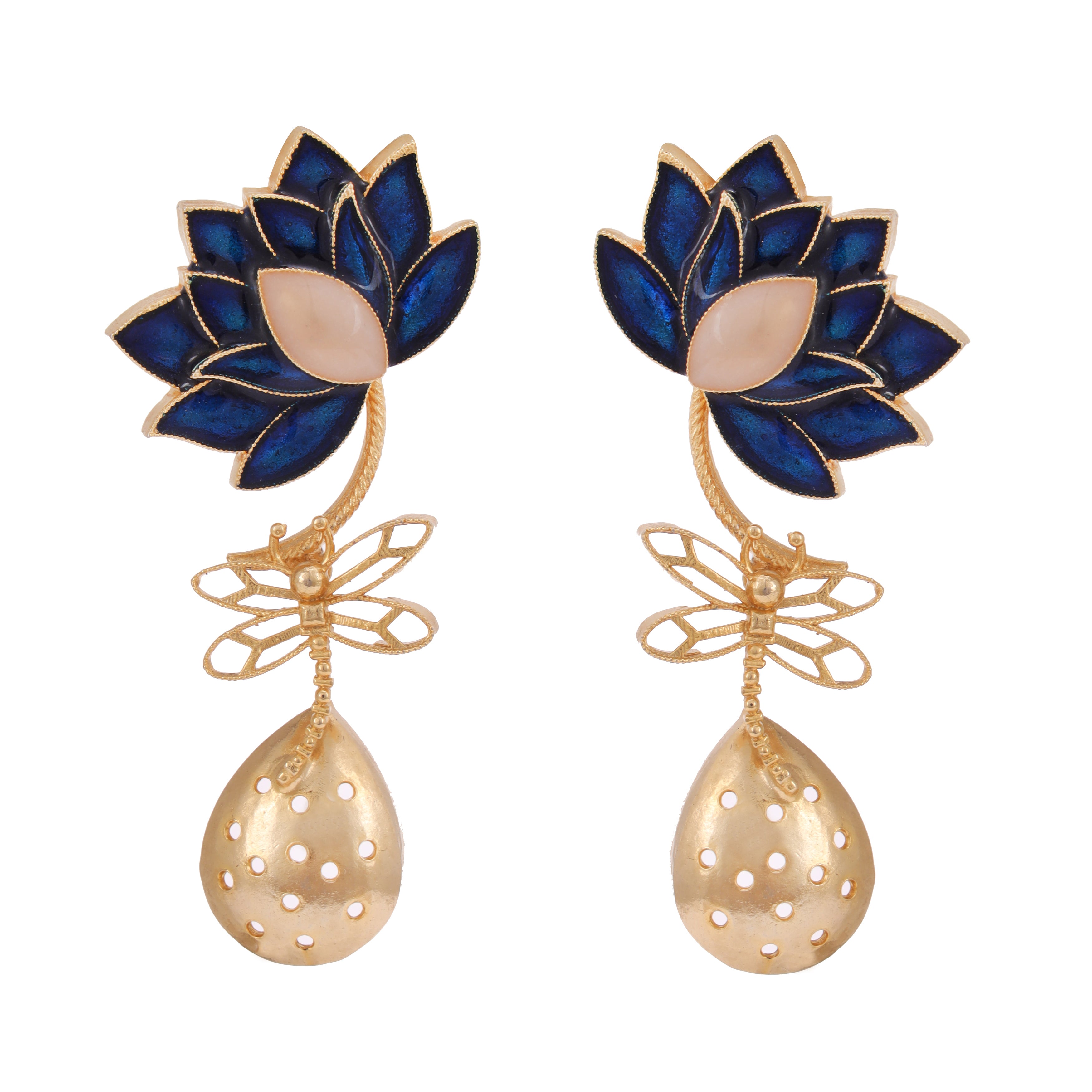 Statera blume blue earrings