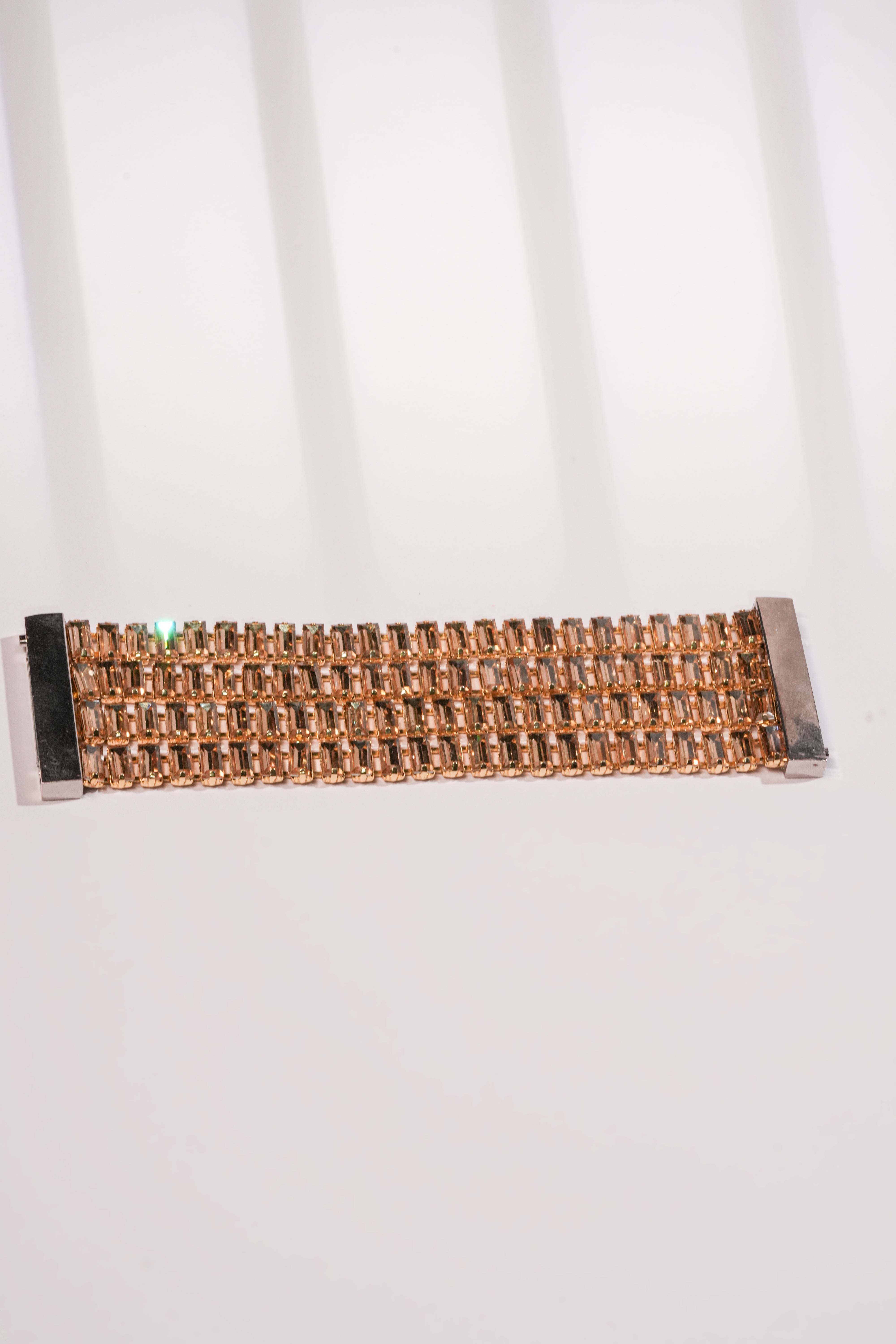 Multi-Row Crystal Link Bracelet