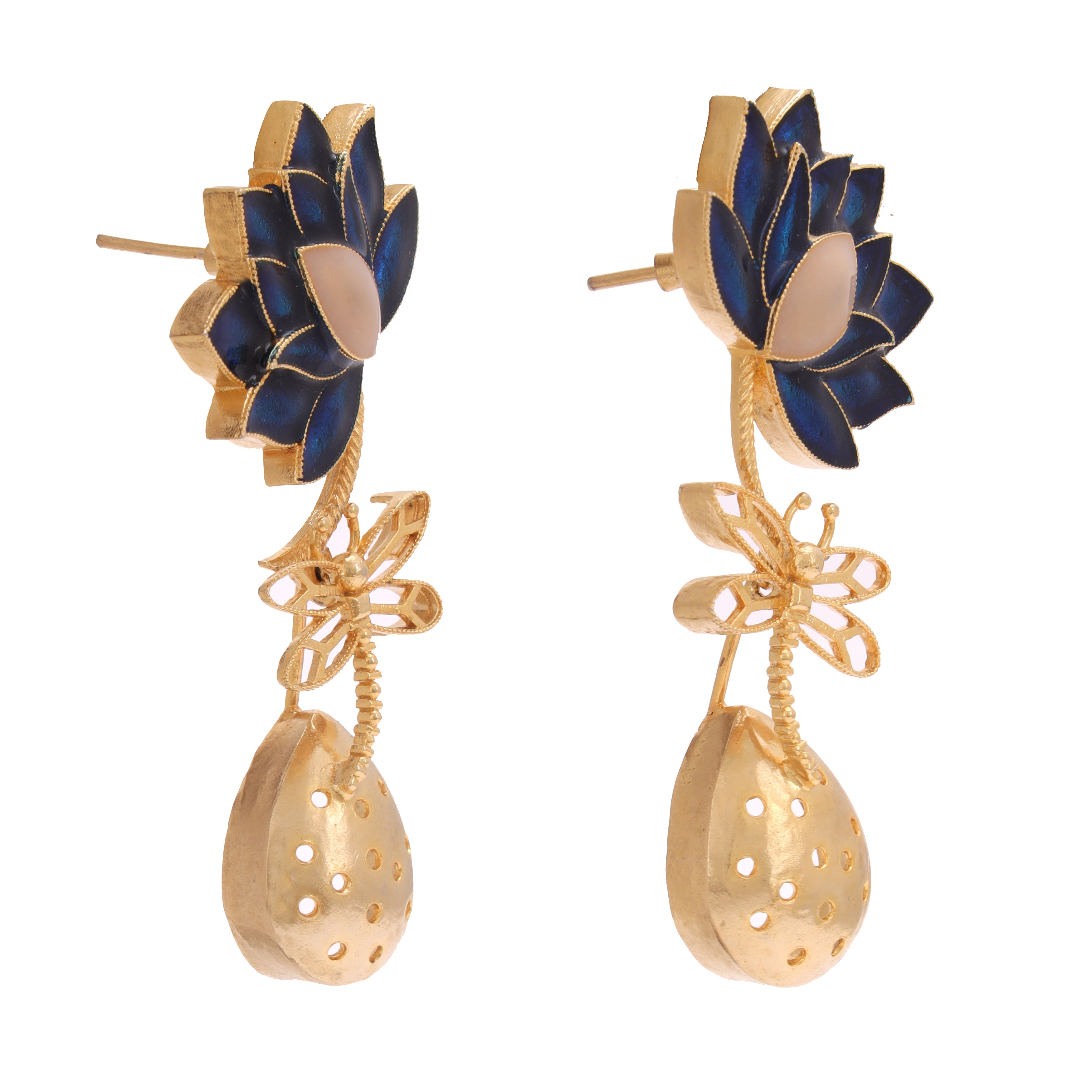 Statera blume blue earrings