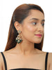 Green Chandbaaali With White Jadtar Stones