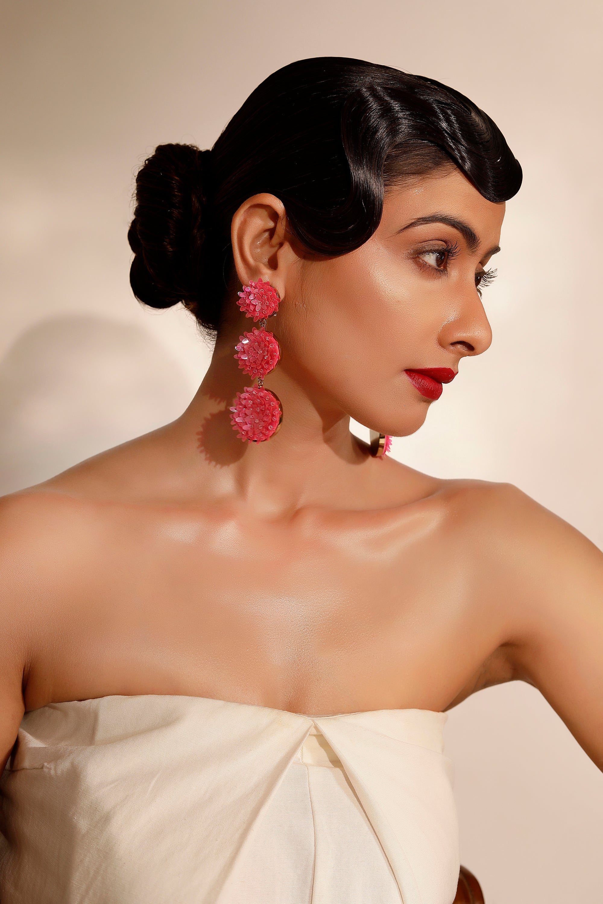 Floral Dangler earrings 3