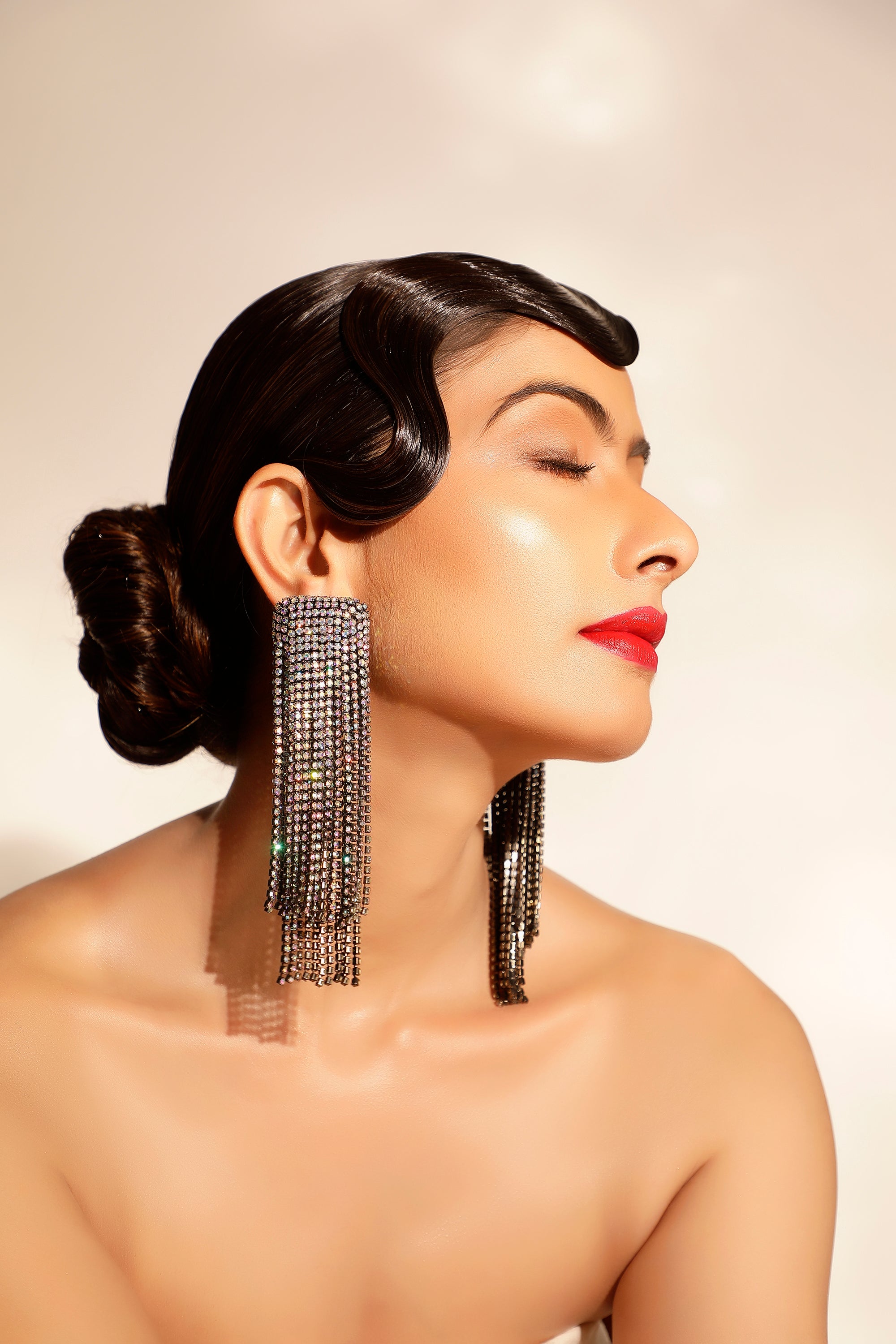 Crystal long Danglers