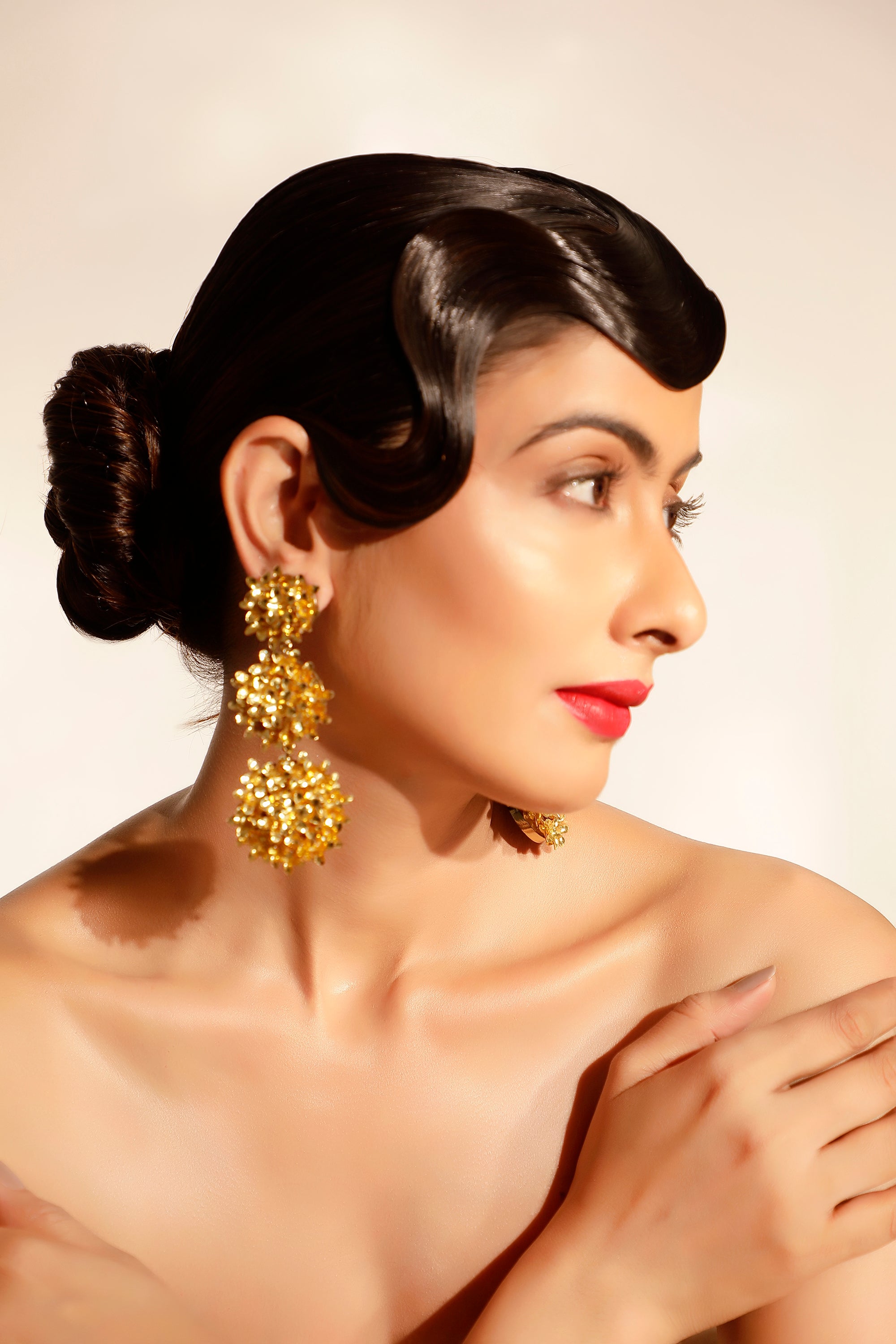 Floral Dangler earrings 2