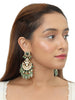 Green Gold Plated Earrings For Women