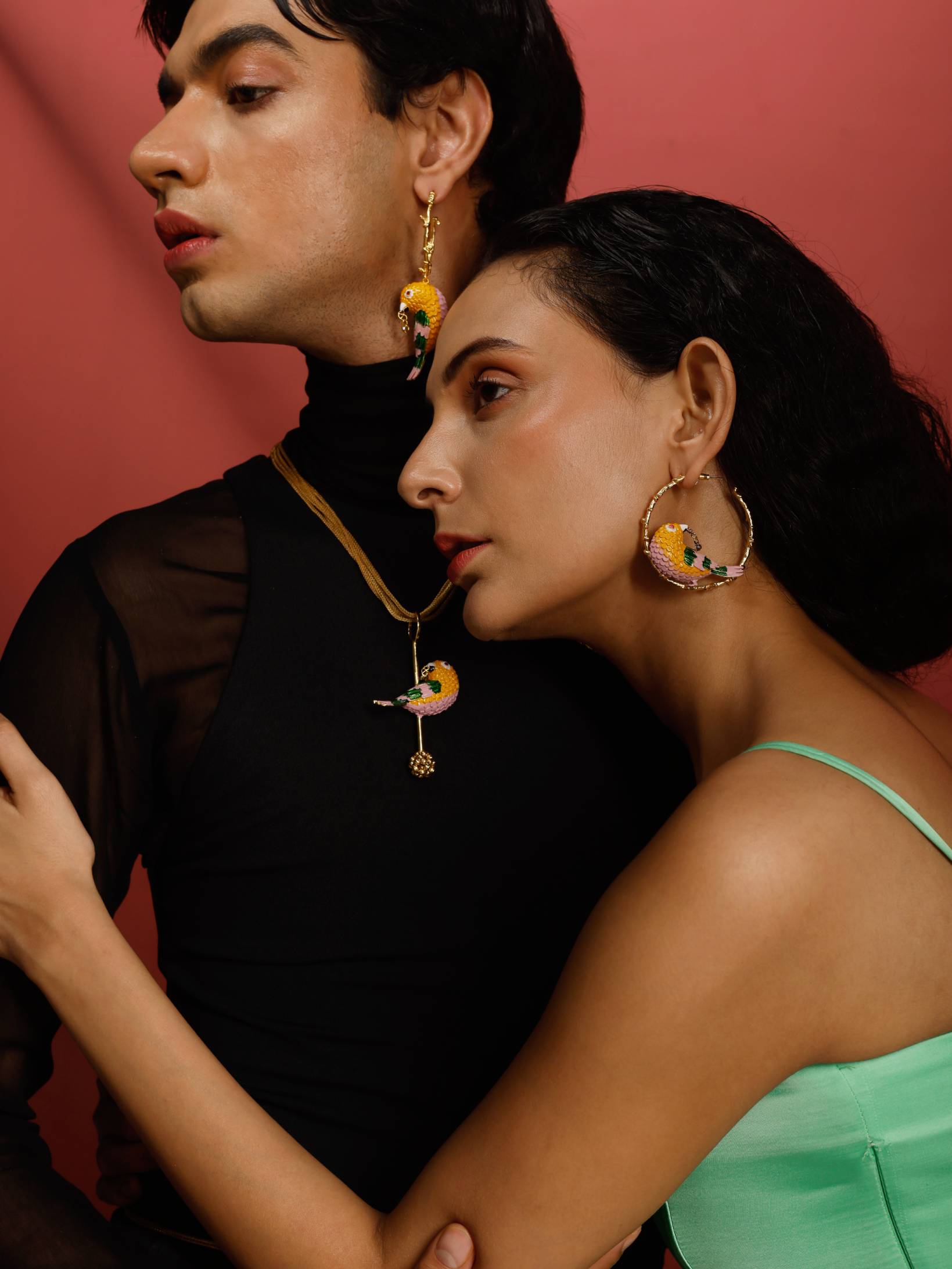 The quiescent bird earrings
